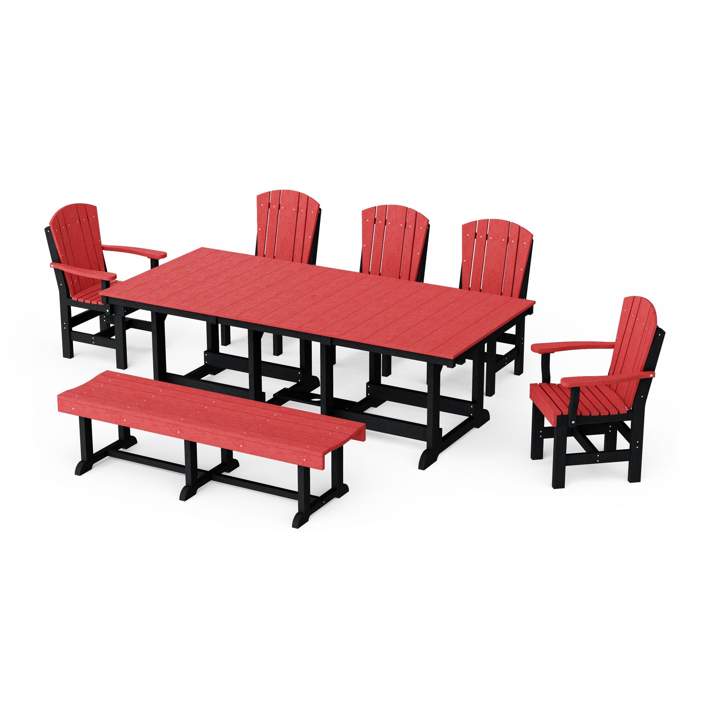 Heritage 7-Piece Rectangular Dining Set with Bench