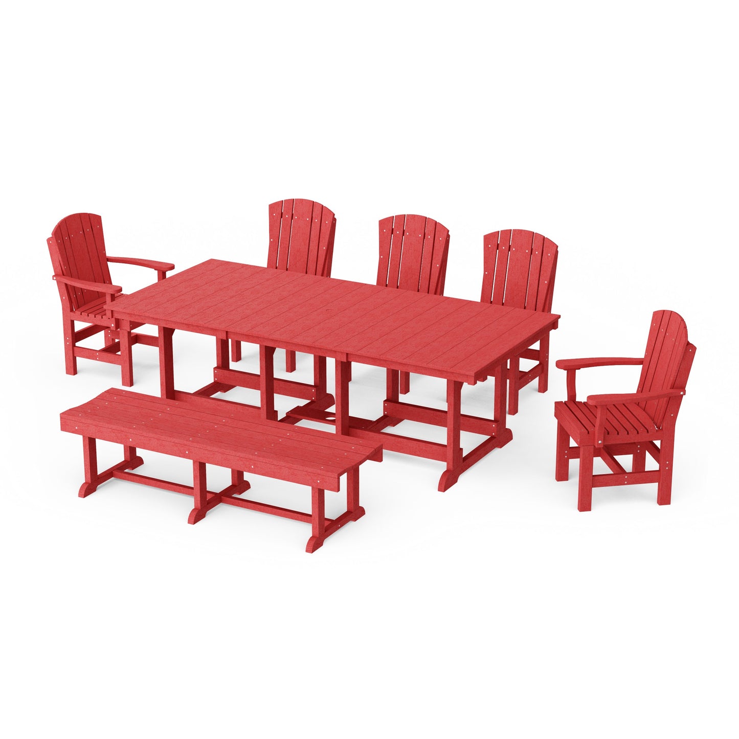 Heritage 7-Piece Rectangular Dining Set with Bench