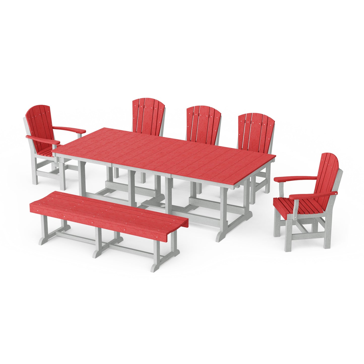 Heritage 7-Piece Rectangular Dining Set with Bench