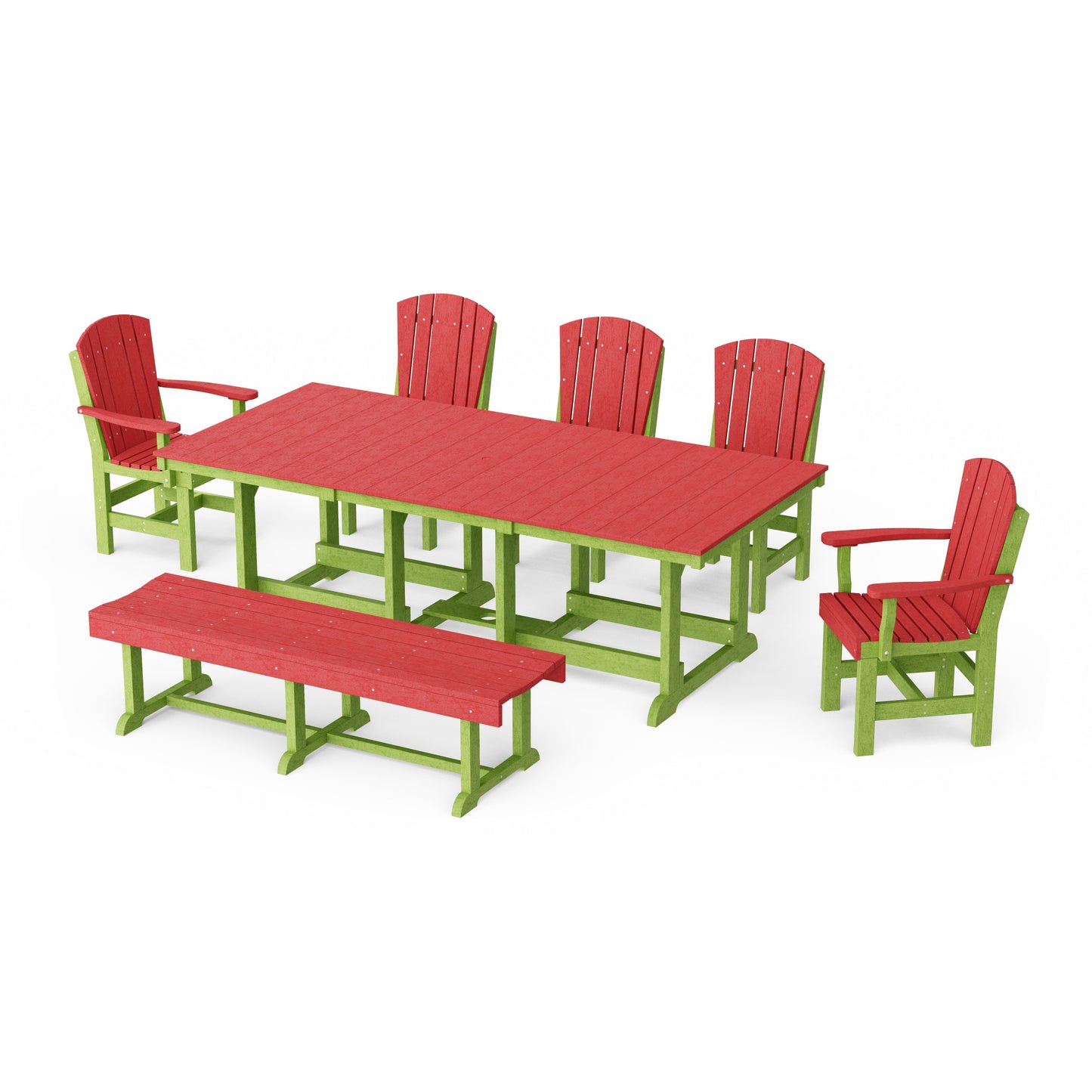 Heritage 7-Piece Rectangular Dining Set with Bench