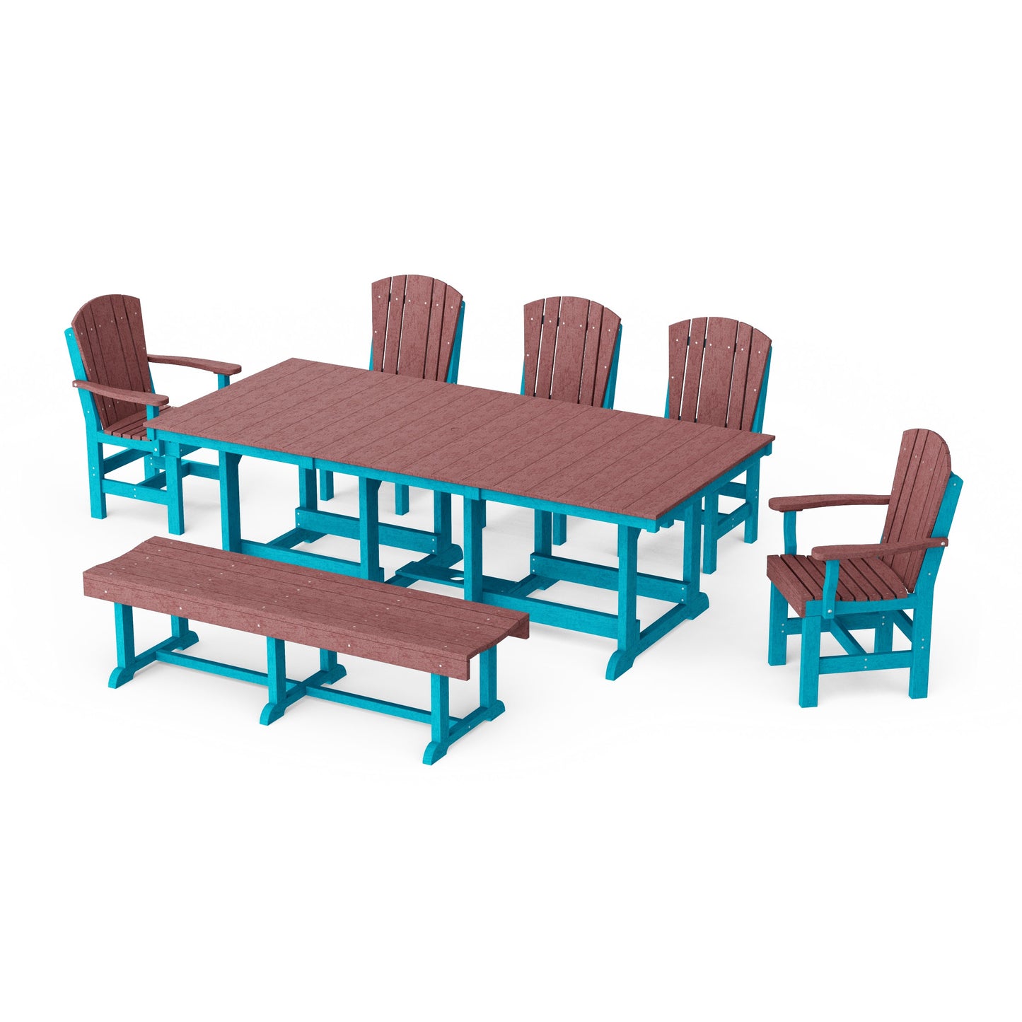 Heritage 7-Piece Rectangular Dining Set with Bench