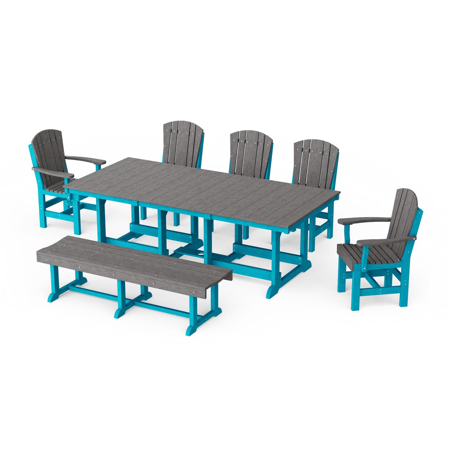 Heritage 7-Piece Rectangular Dining Set with Bench