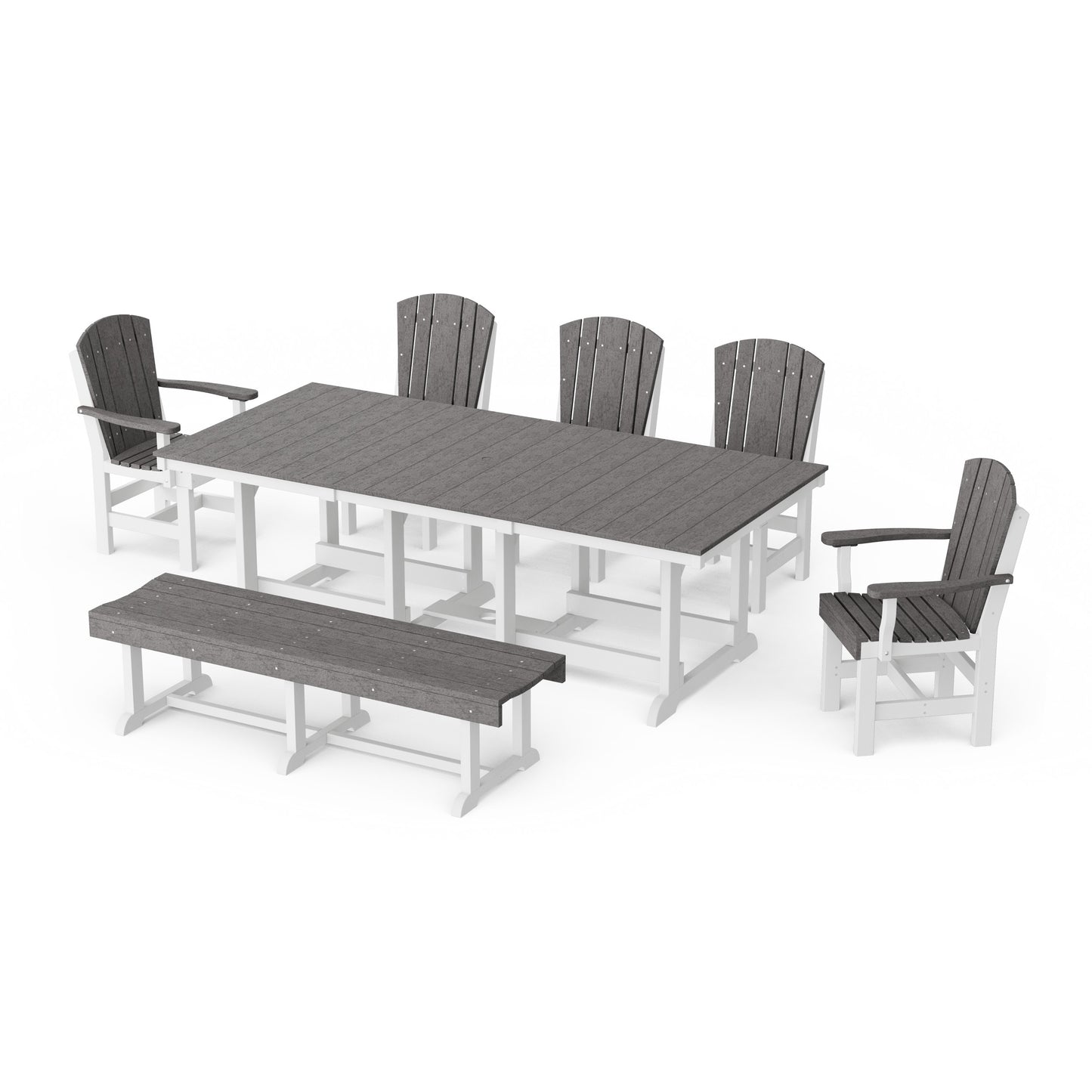 Heritage 7-Piece Rectangular Dining Set with Bench