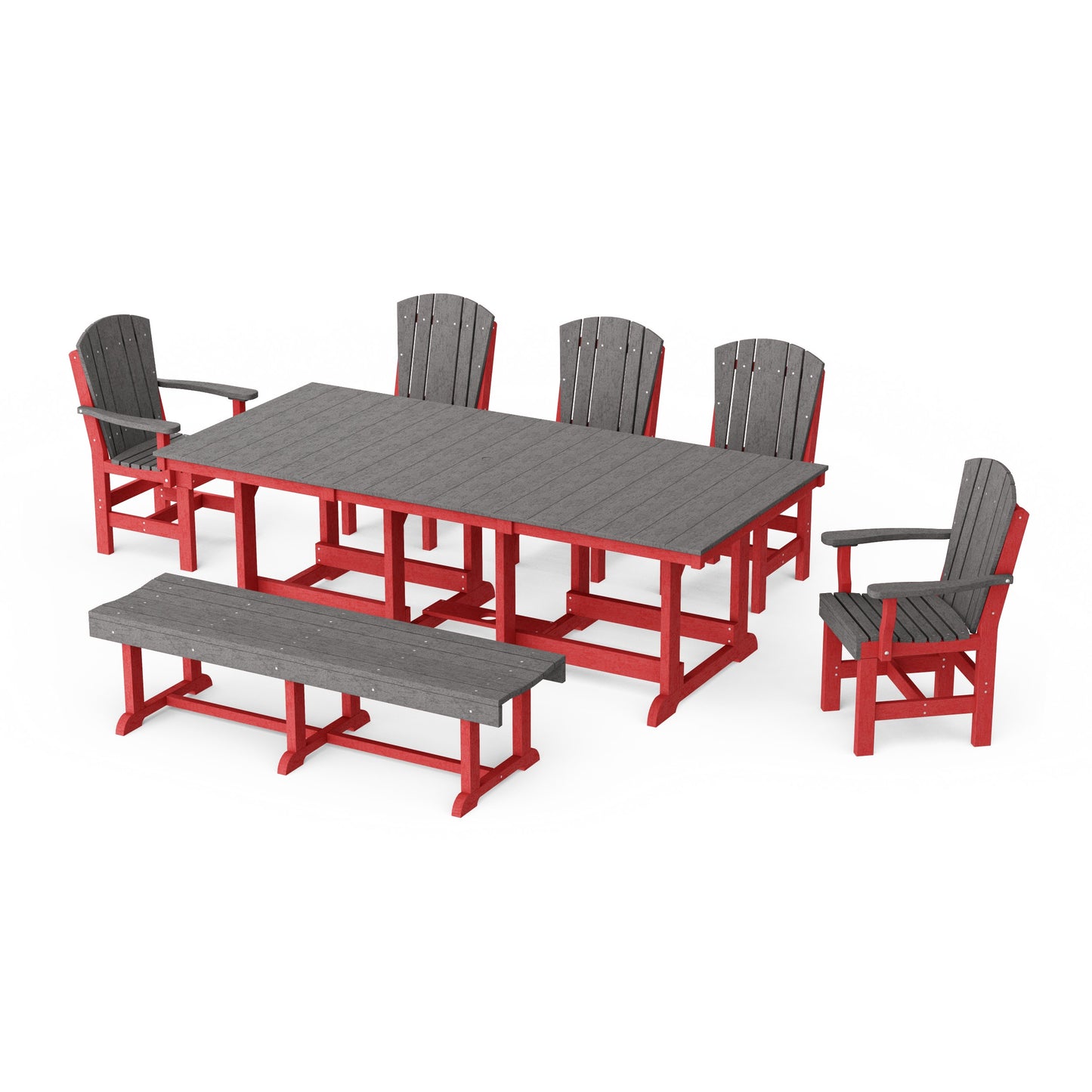 Heritage 7-Piece Rectangular Dining Set with Bench