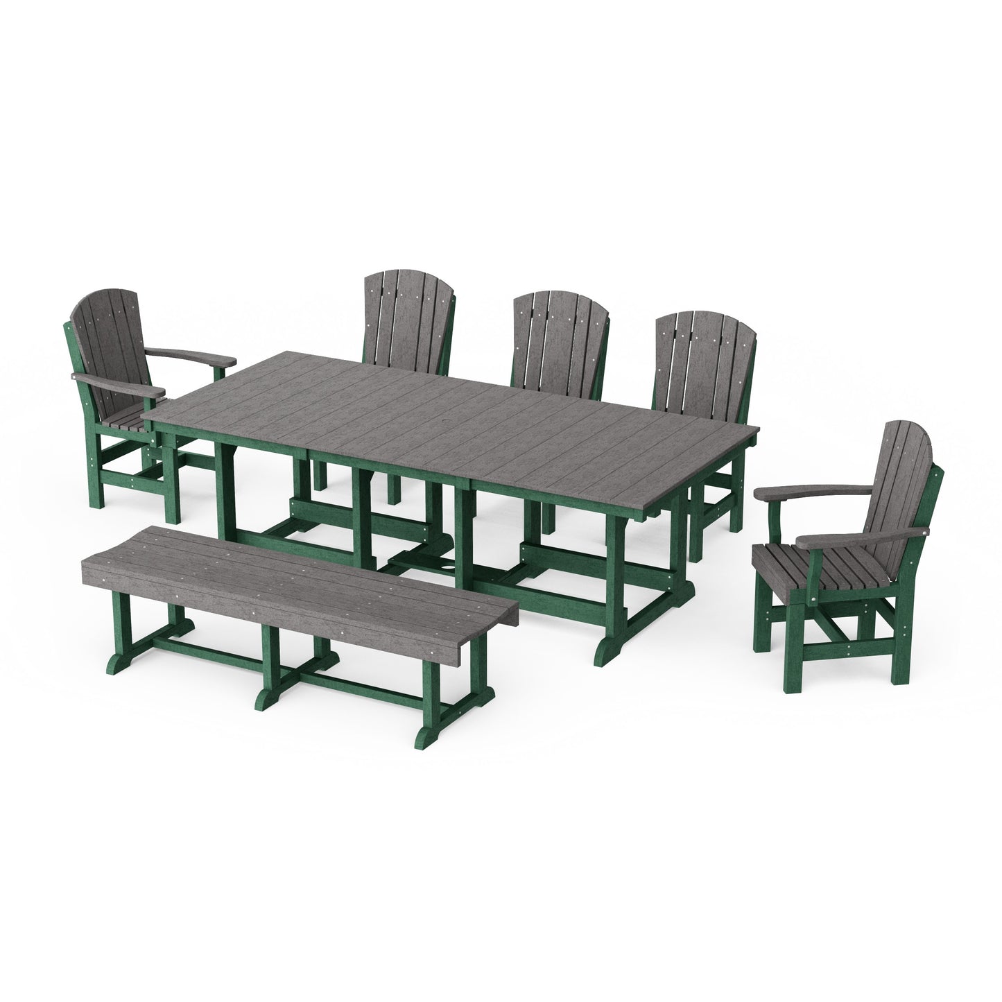 Heritage 7-Piece Rectangular Dining Set with Bench