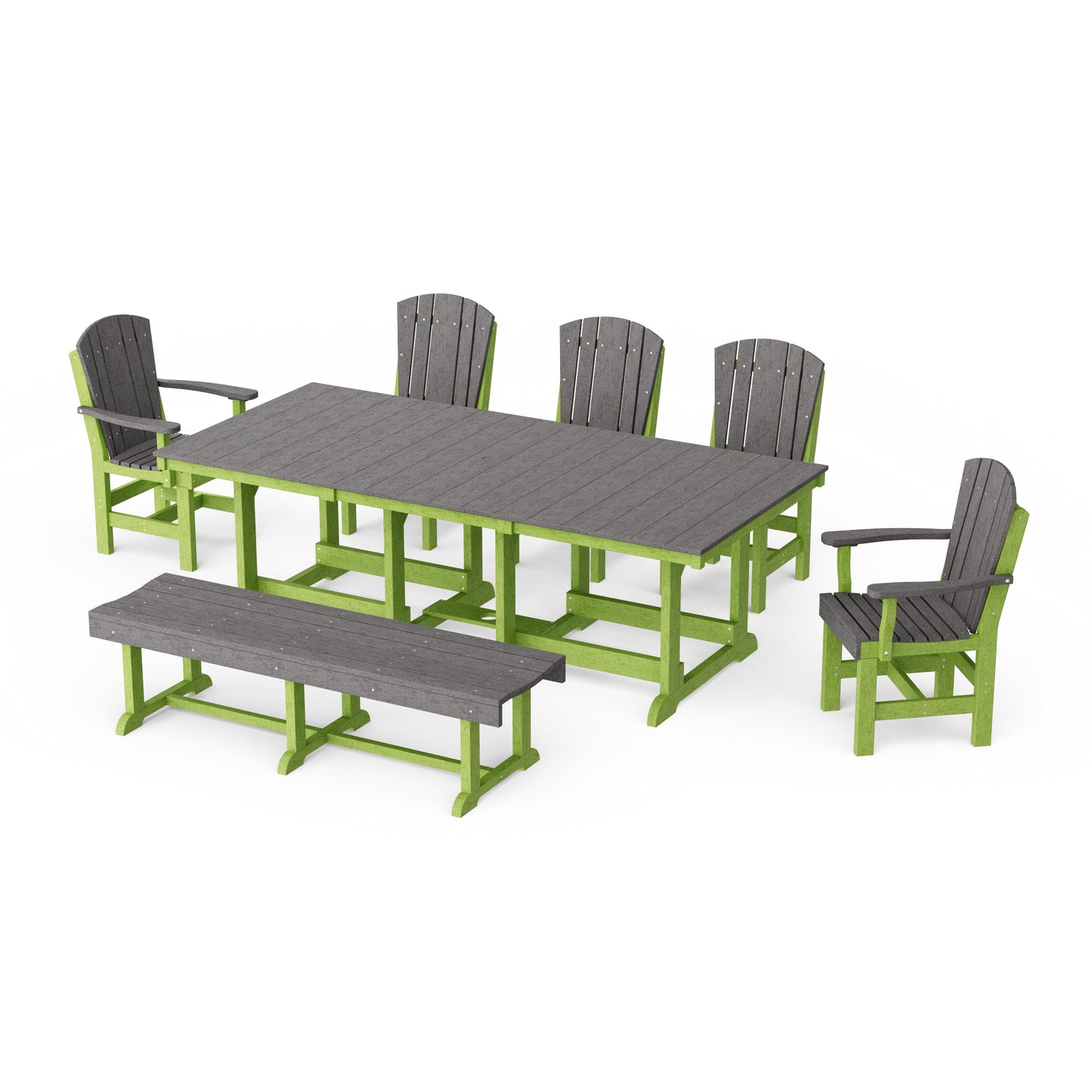 Heritage 7-Piece Rectangular Dining Set with Bench