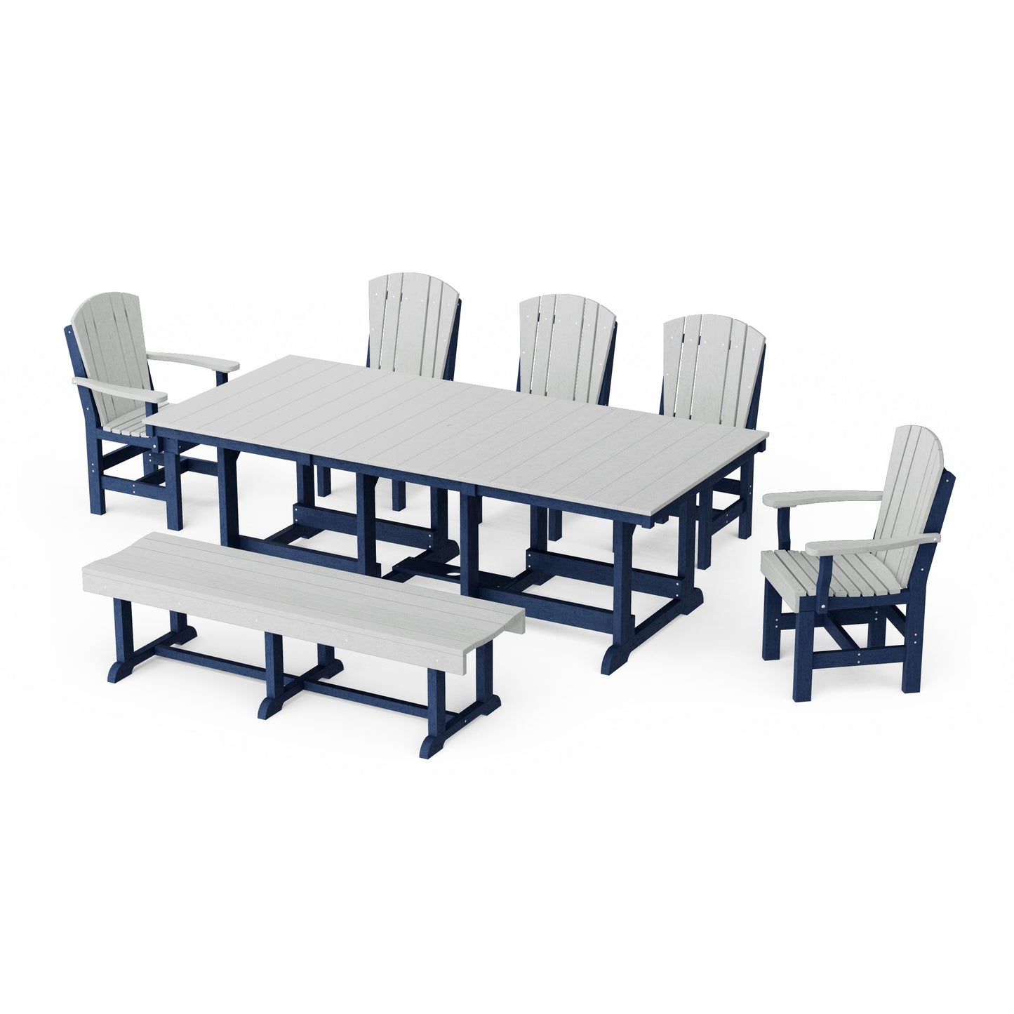 Heritage 7-Piece Rectangular Dining Set with Bench