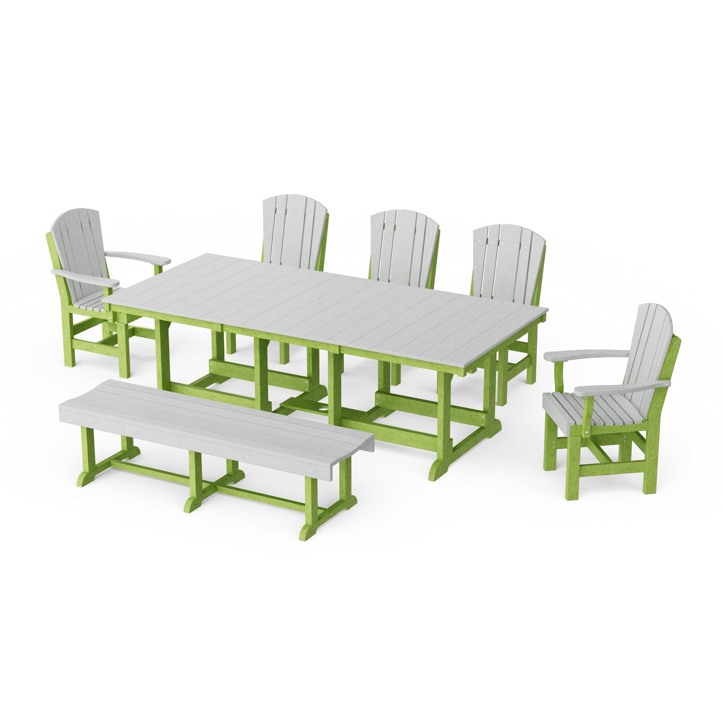 Heritage 7-Piece Rectangular Dining Set with Bench