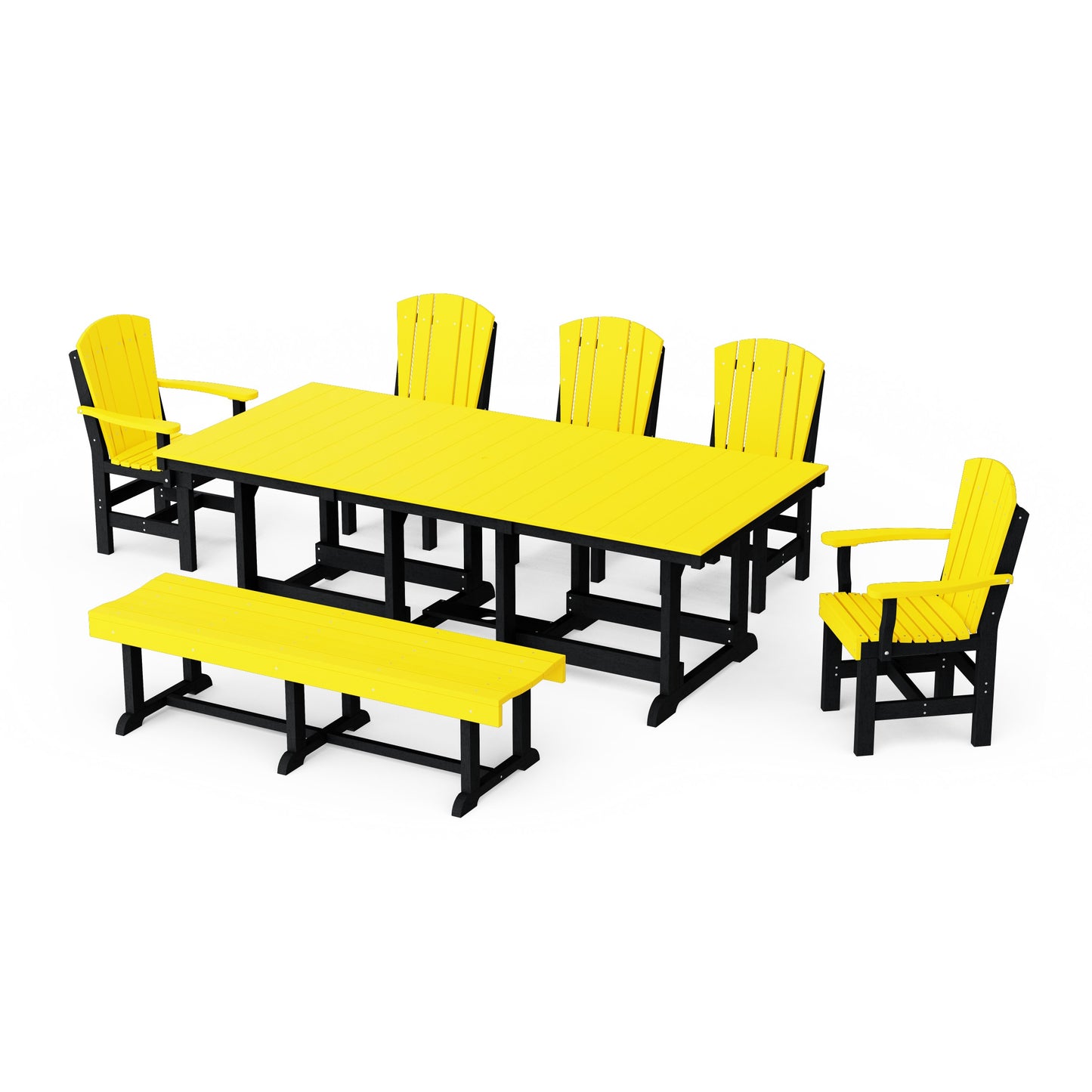 Heritage 7-Piece Rectangular Dining Set with Bench