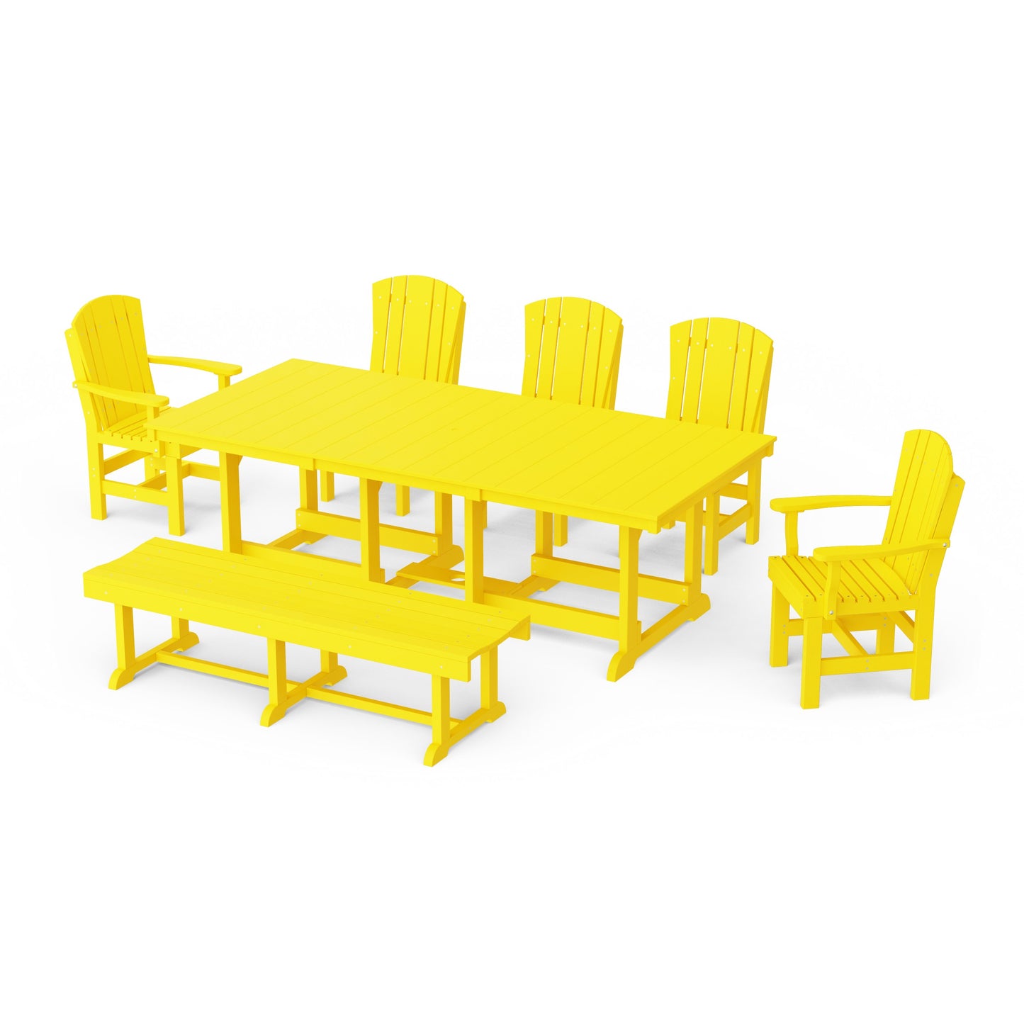 Heritage 7-Piece Rectangular Dining Set with Bench
