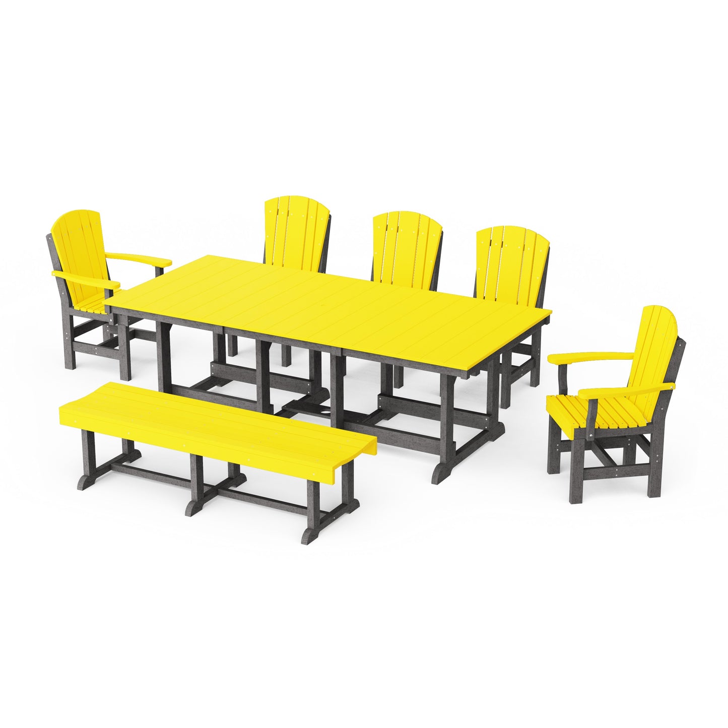 Heritage 7-Piece Rectangular Dining Set with Bench