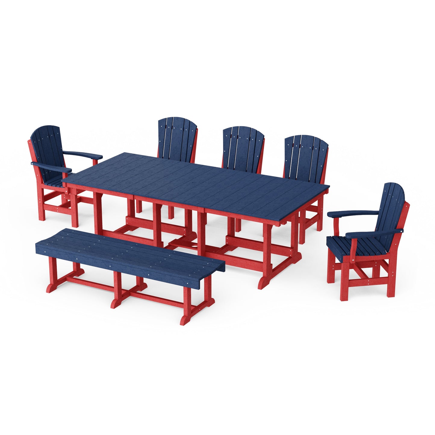 Heritage 7-Piece Rectangular Dining Set with Bench
