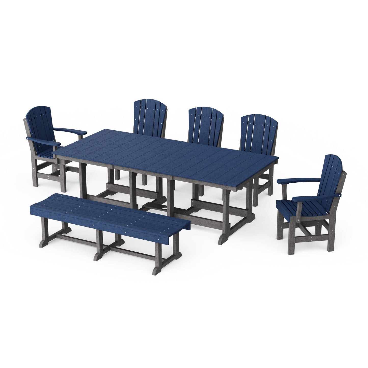 Heritage 7-Piece Rectangular Dining Set with Bench