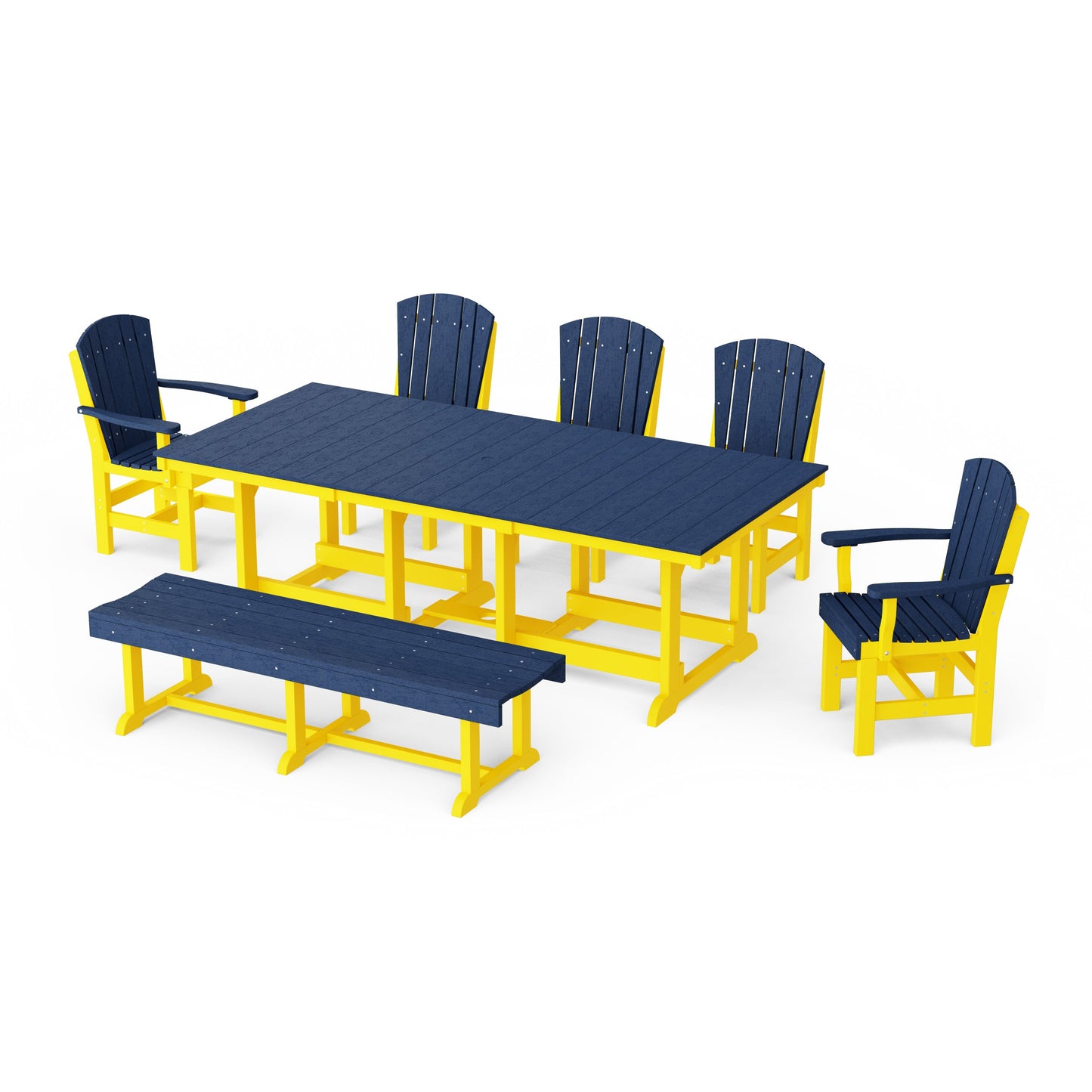 Heritage 7-Piece Rectangular Dining Set with Bench