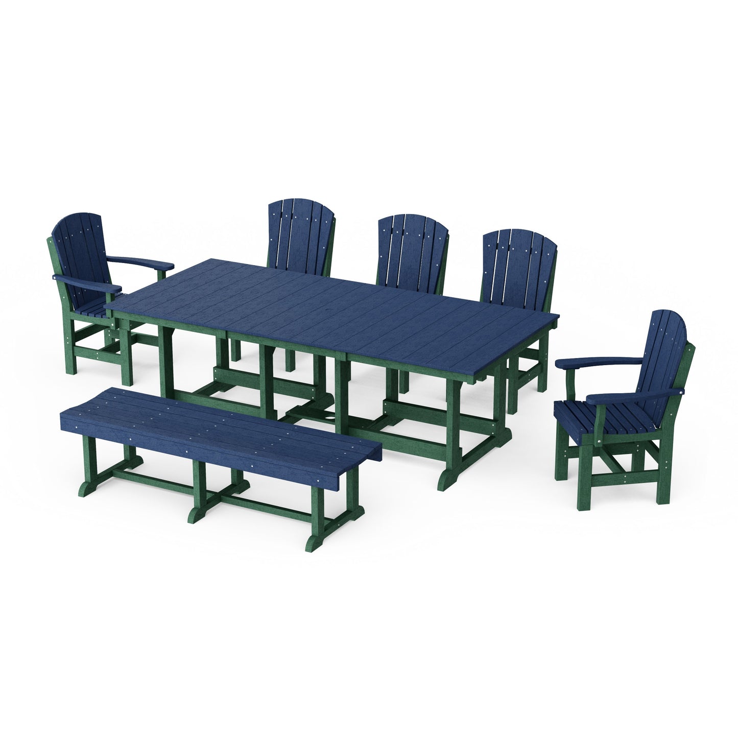 Heritage 7-Piece Rectangular Dining Set with Bench