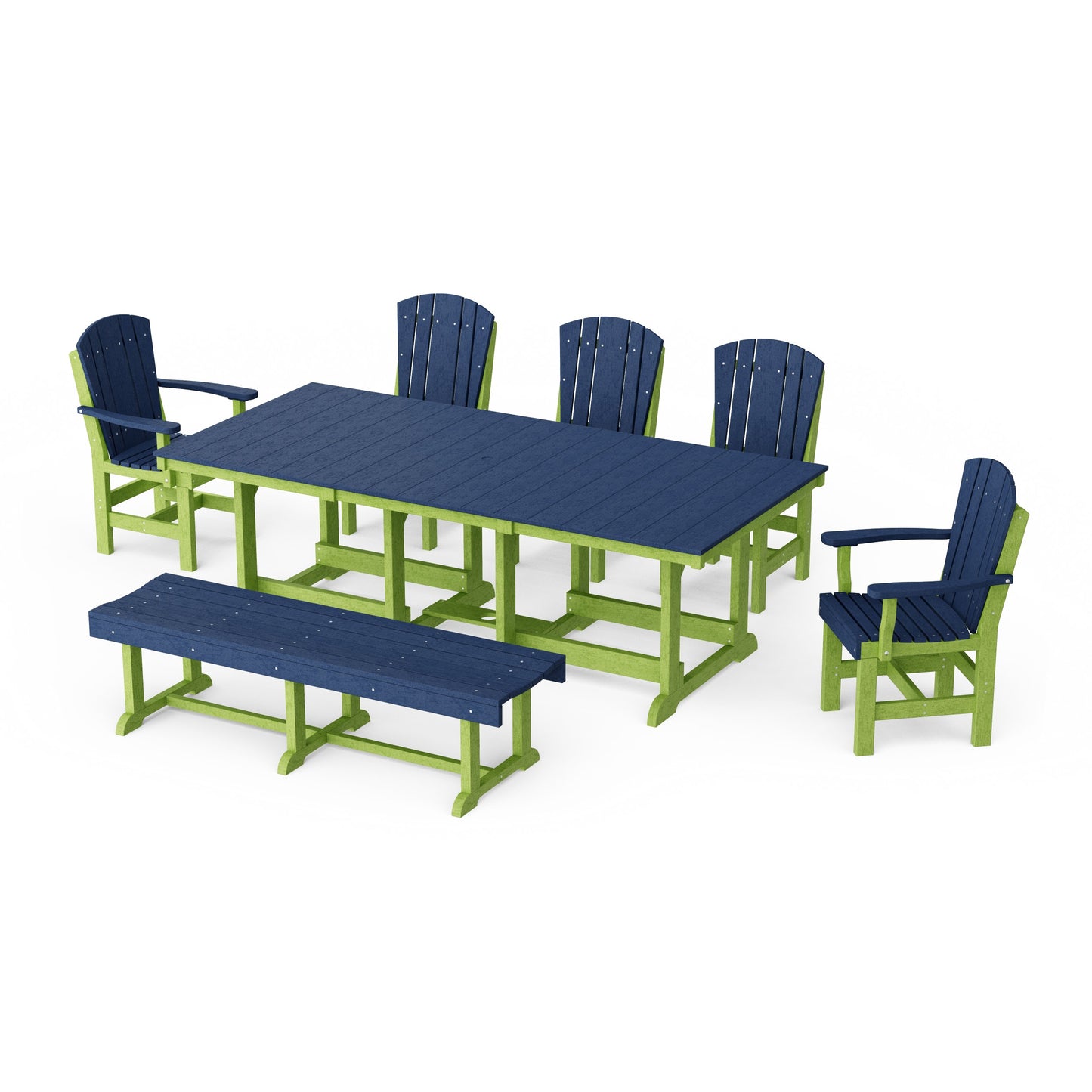 Heritage 7-Piece Rectangular Dining Set with Bench