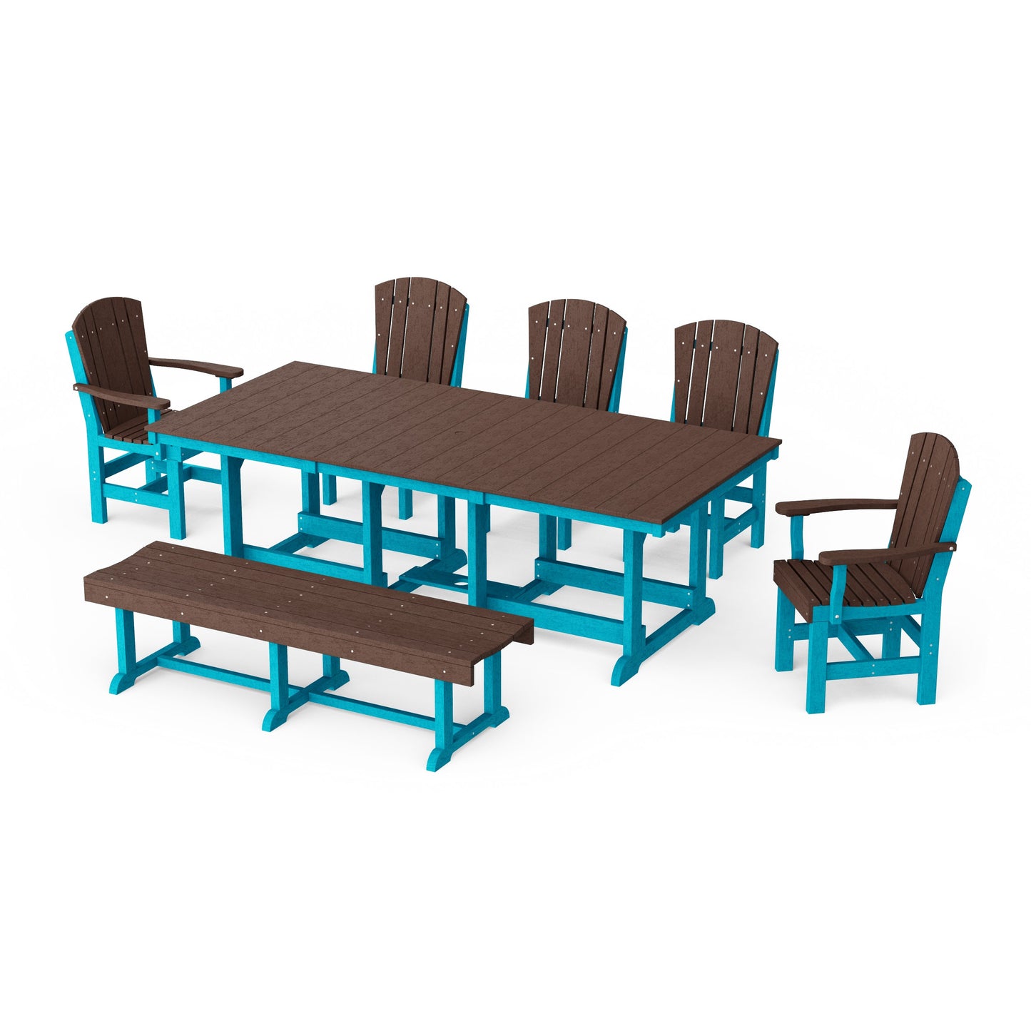 Heritage 7-Piece Rectangular Dining Set with Bench