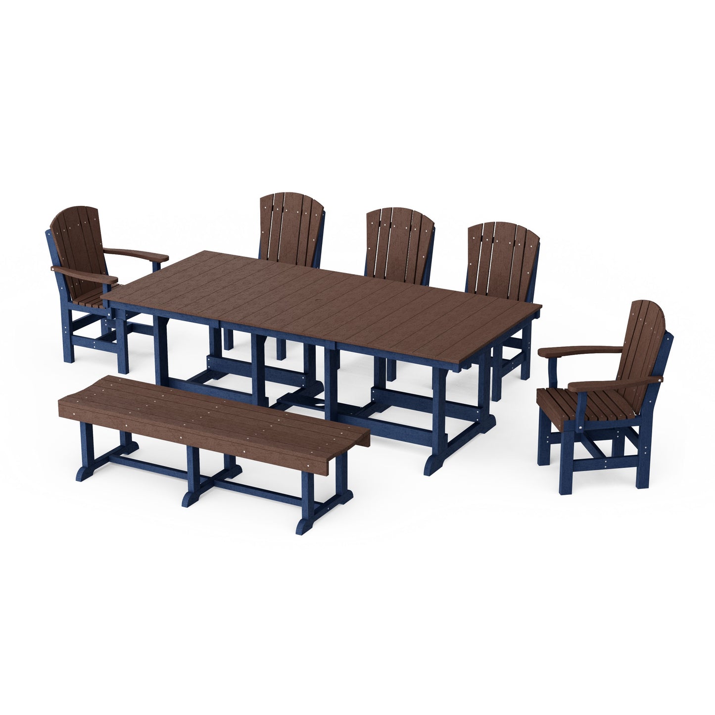 Heritage 7-Piece Rectangular Dining Set with Bench