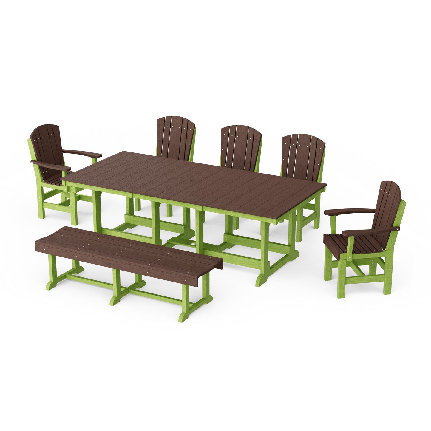 Heritage 7-Piece Rectangular Dining Set with Bench