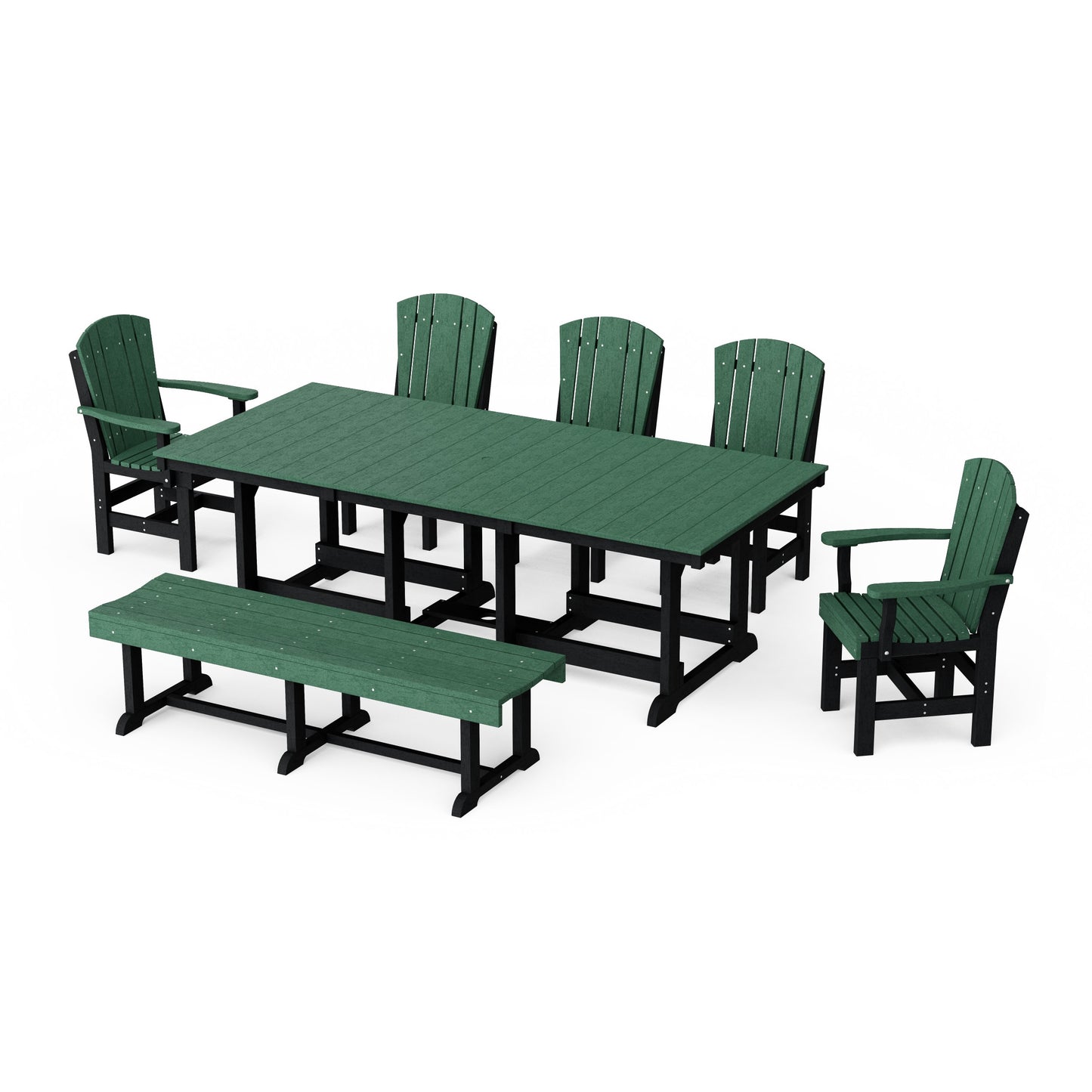 Heritage 7-Piece Rectangular Dining Set with Bench