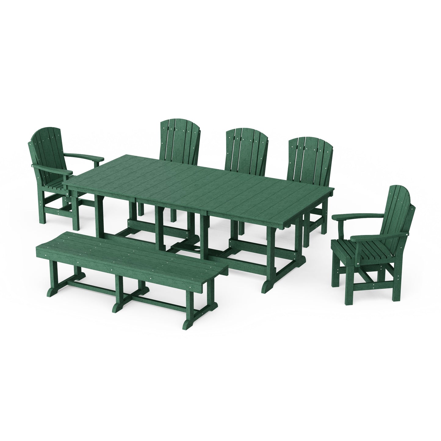 Heritage 7-Piece Rectangular Dining Set with Bench