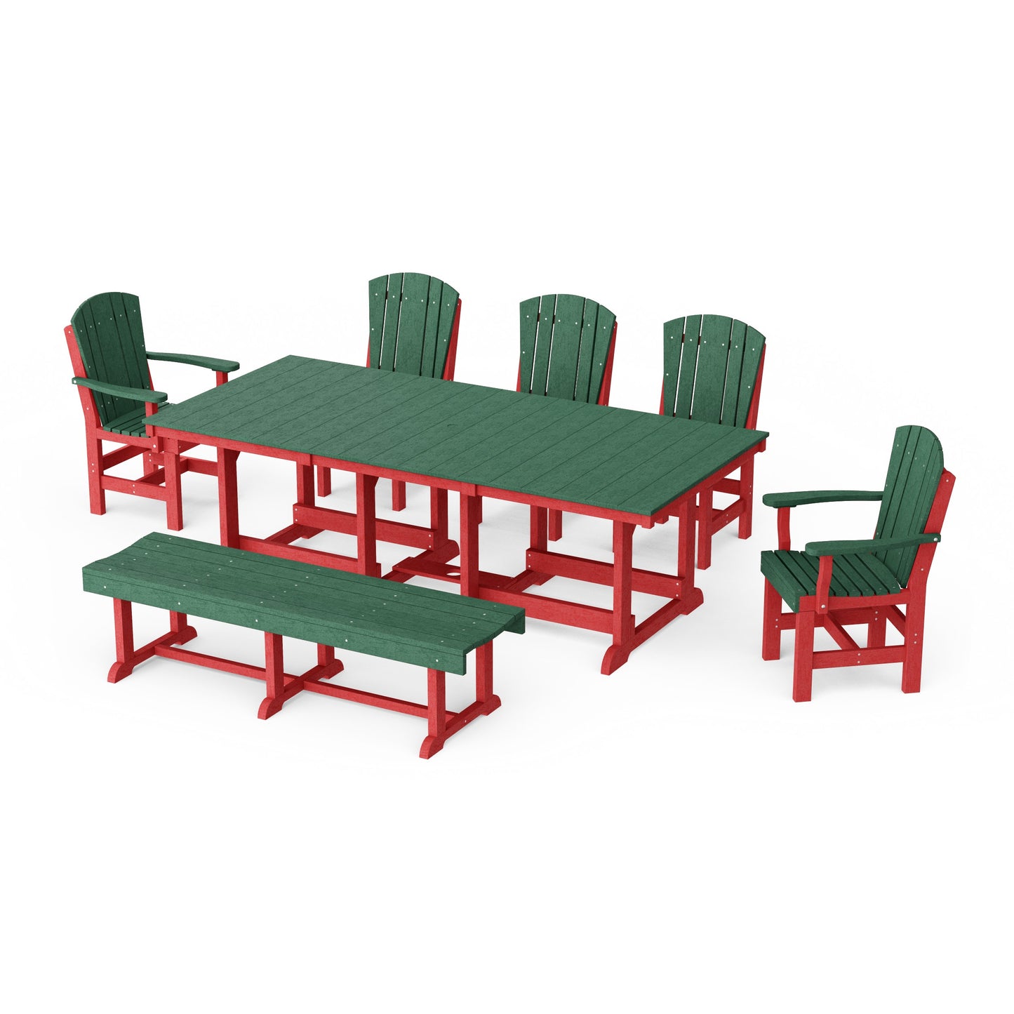 Heritage 7-Piece Rectangular Dining Set with Bench