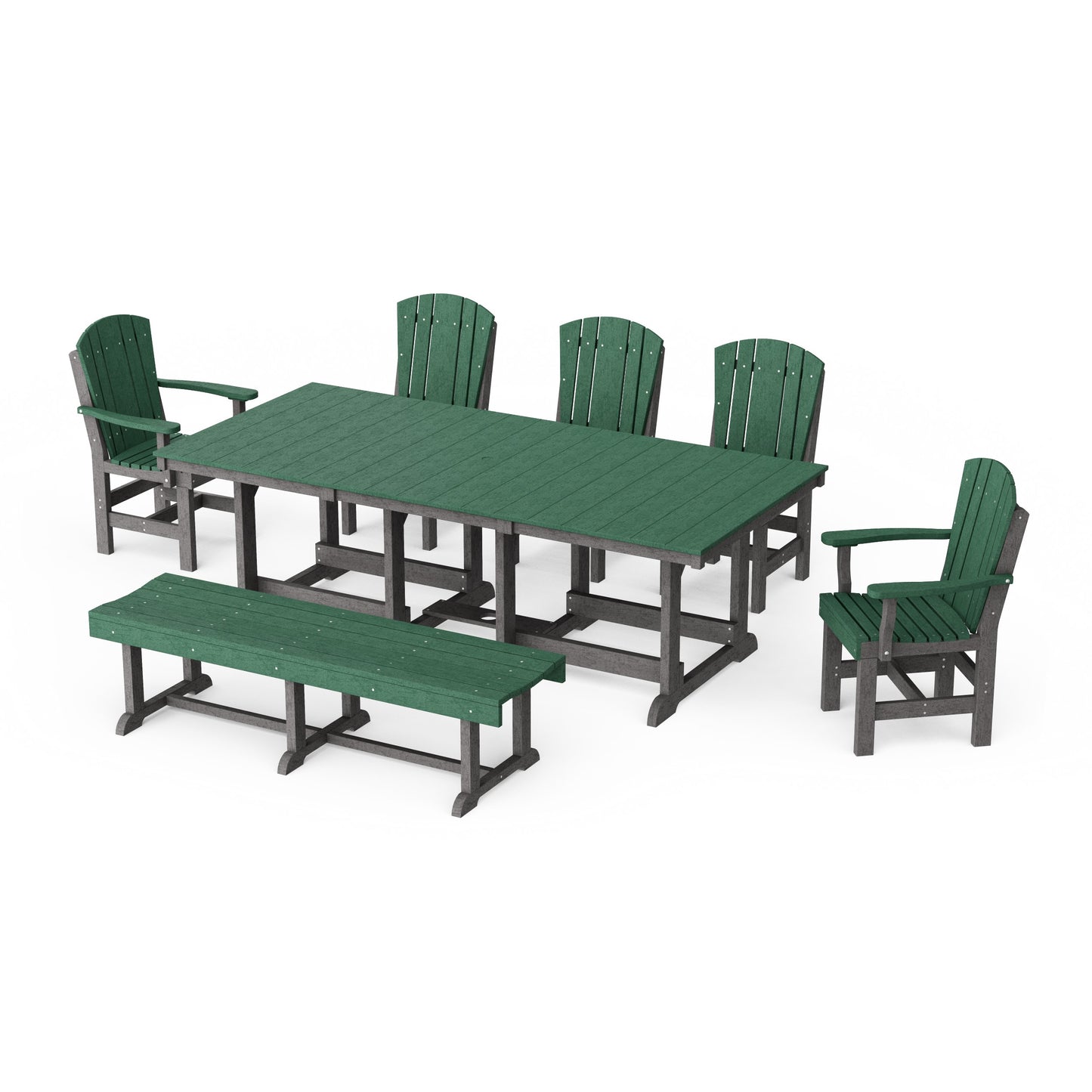 Heritage 7-Piece Rectangular Dining Set with Bench