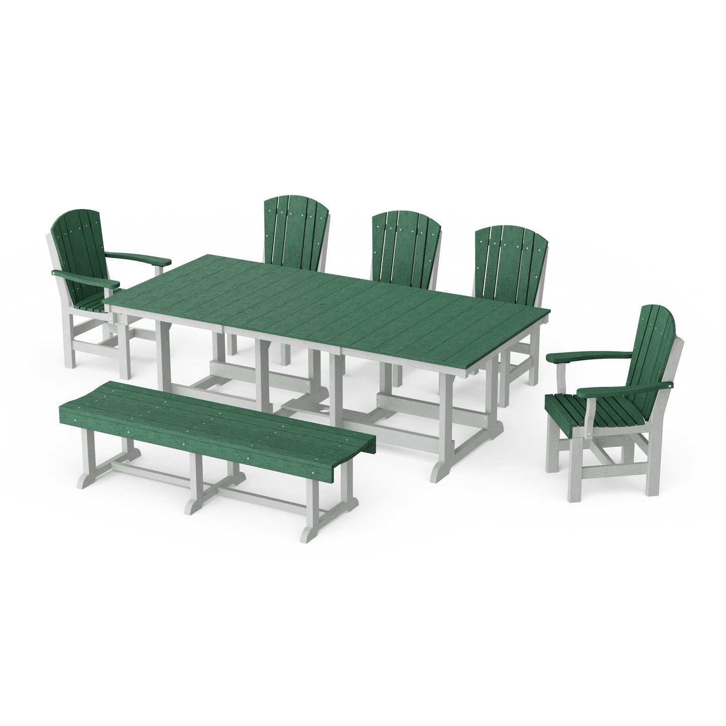 Heritage 7-Piece Rectangular Dining Set with Bench