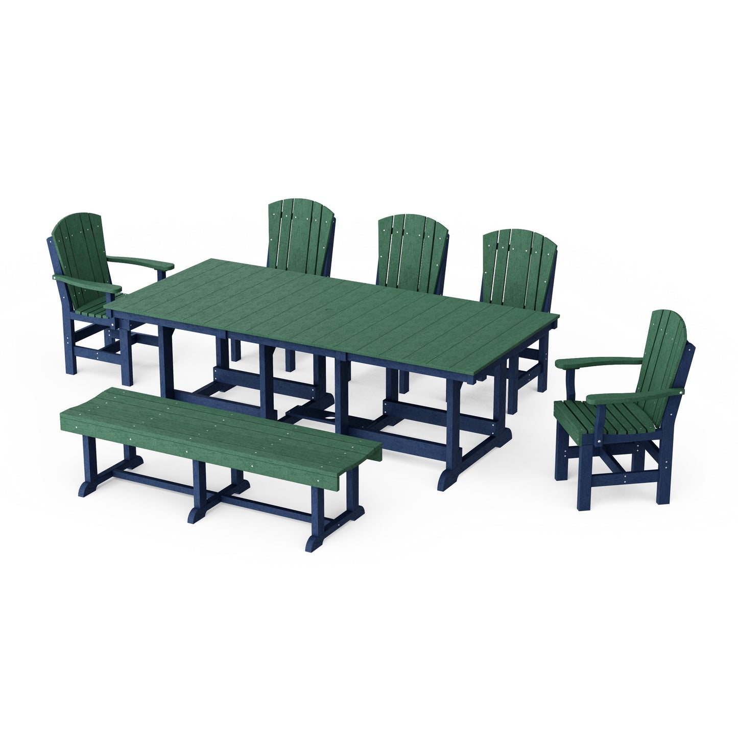 Heritage 7-Piece Rectangular Dining Set with Bench