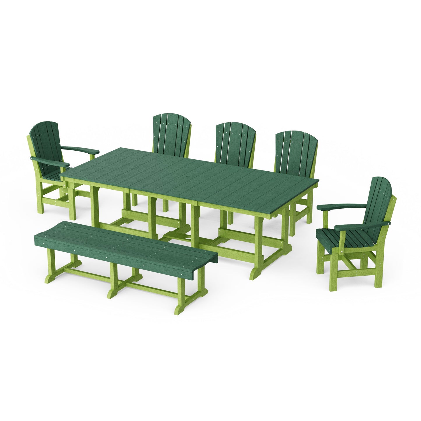 Heritage 7-Piece Rectangular Dining Set with Bench