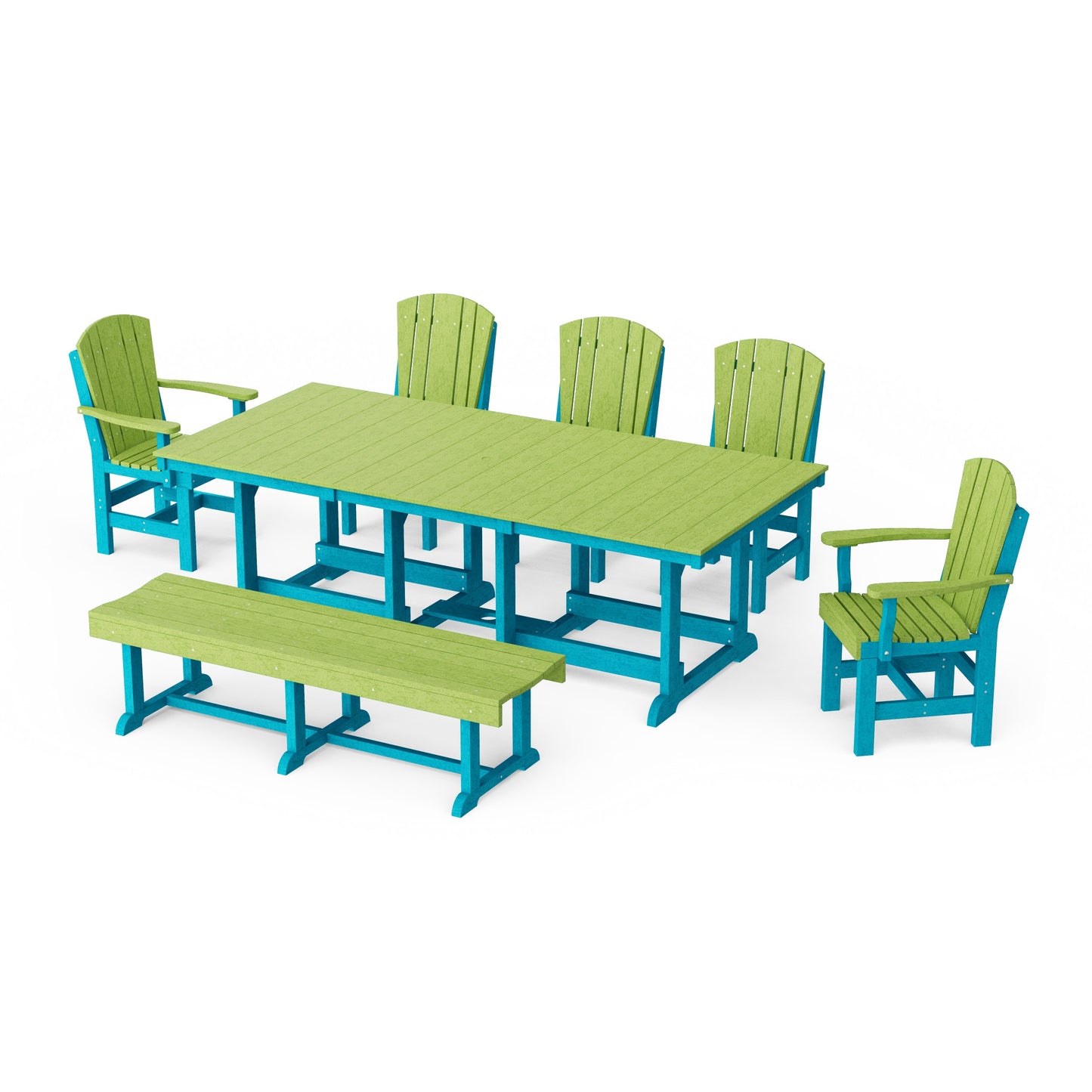 Heritage 7-Piece Rectangular Dining Set with Bench