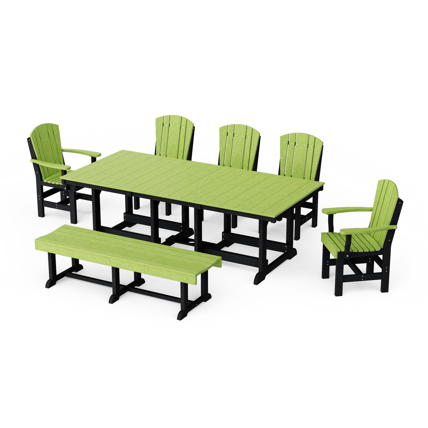 Heritage 7-Piece Rectangular Dining Set with Bench