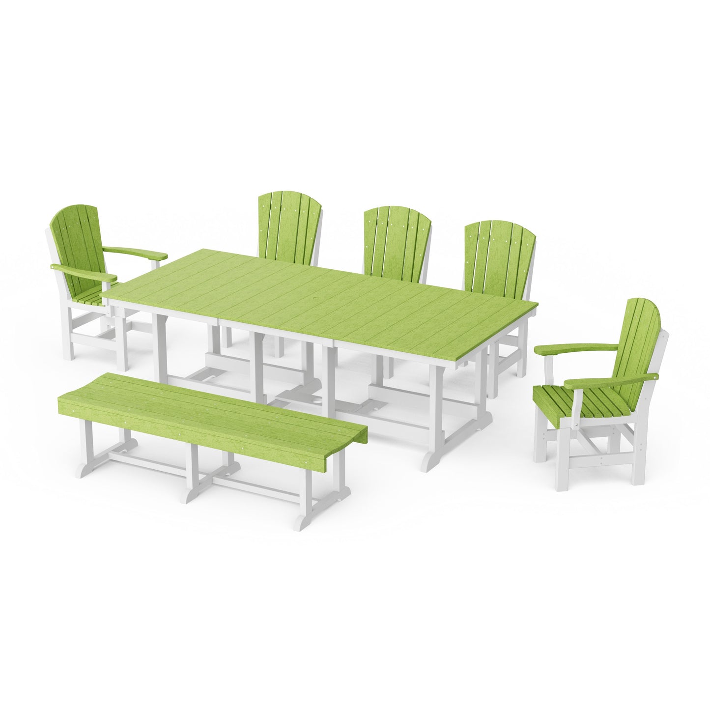 Heritage 7-Piece Rectangular Dining Set with Bench