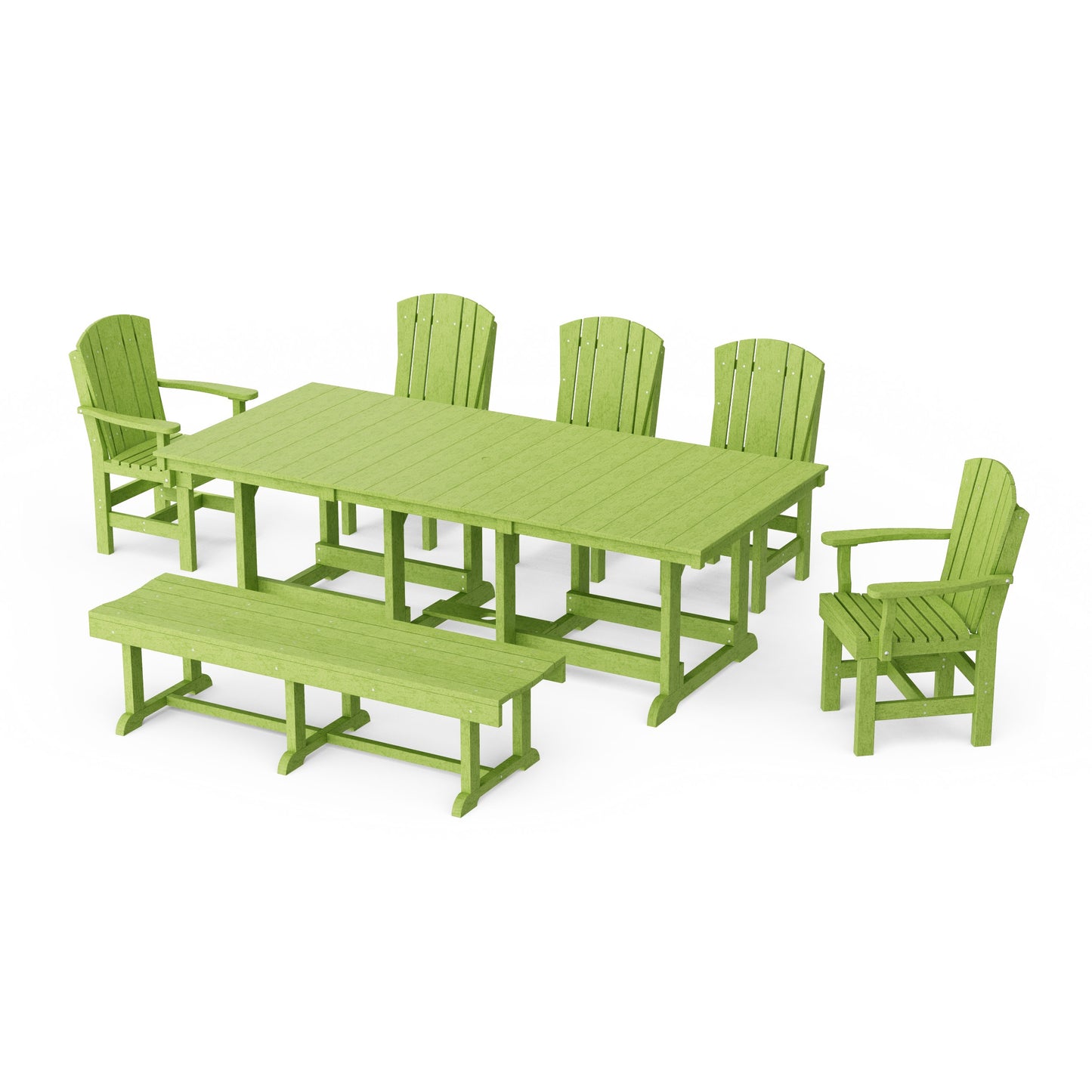 Heritage 7-Piece Rectangular Dining Set with Bench