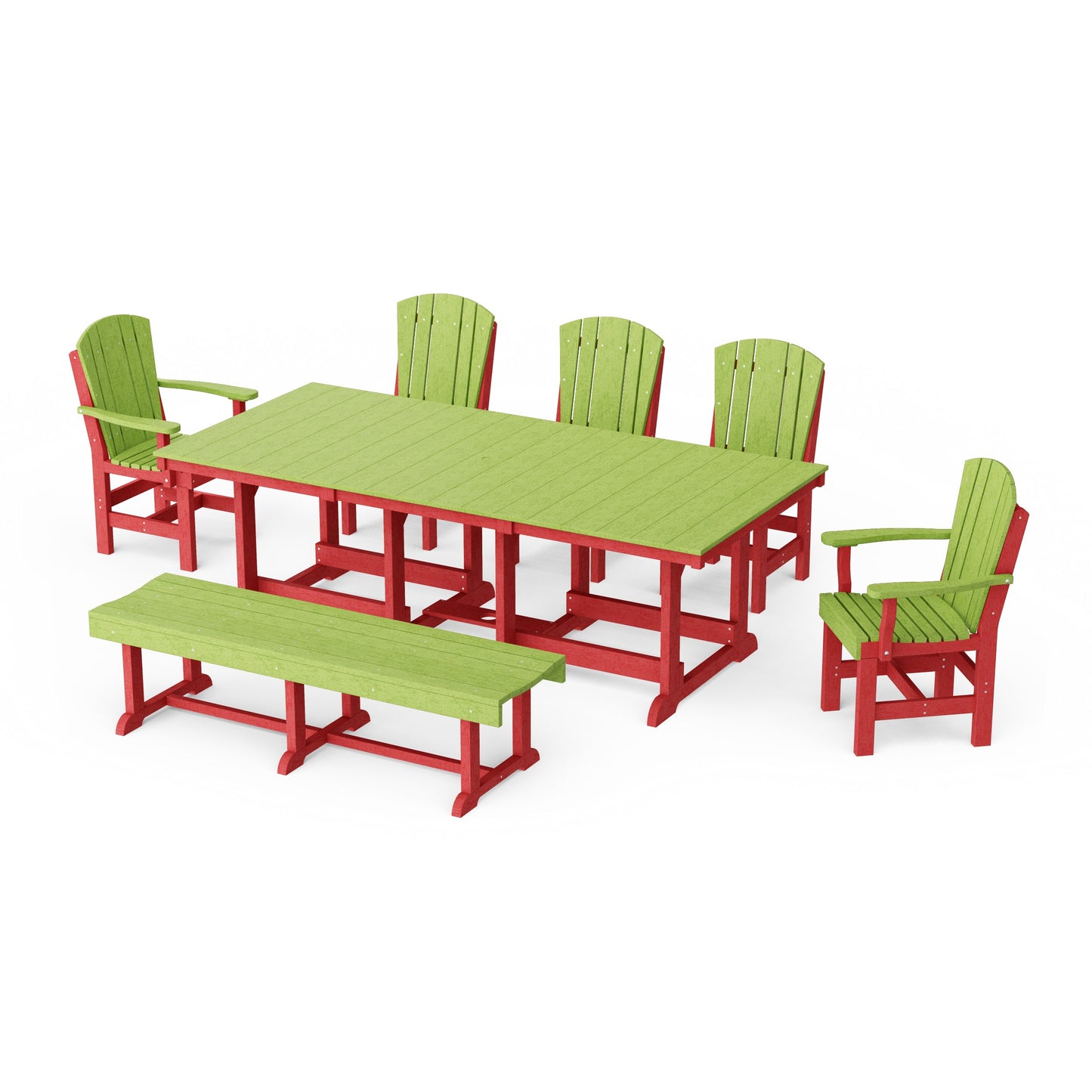Heritage 7-Piece Rectangular Dining Set with Bench