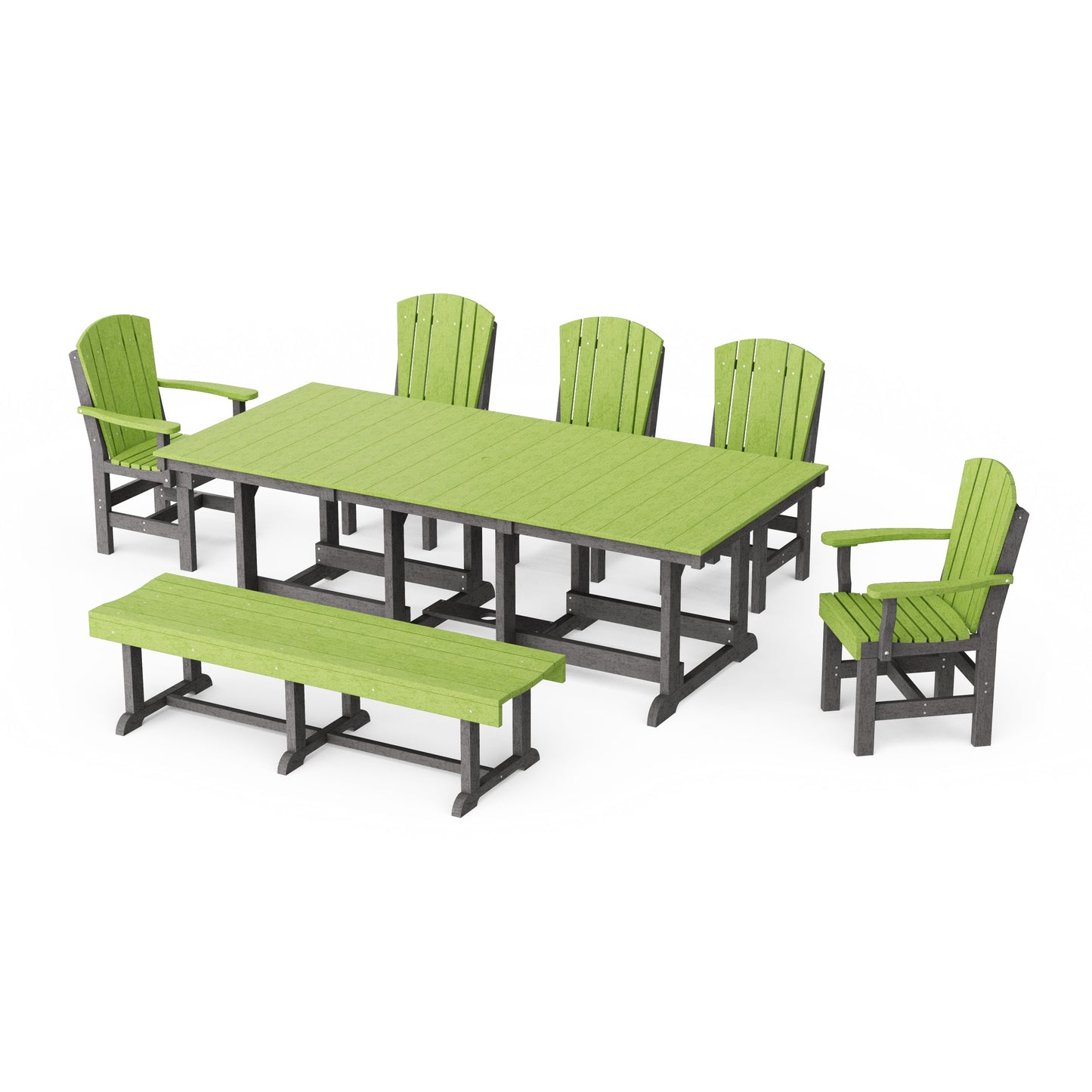 Heritage 7-Piece Rectangular Dining Set with Bench