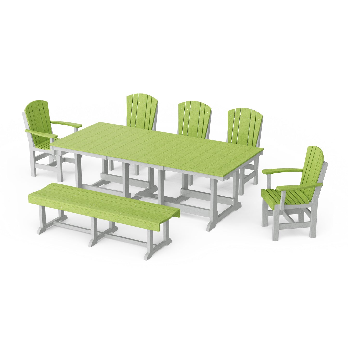 Heritage 7-Piece Rectangular Dining Set with Bench