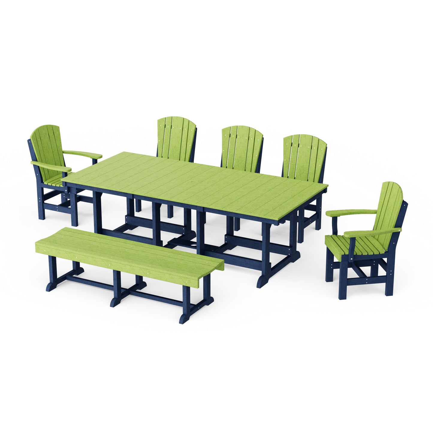 Heritage 7-Piece Rectangular Dining Set with Bench