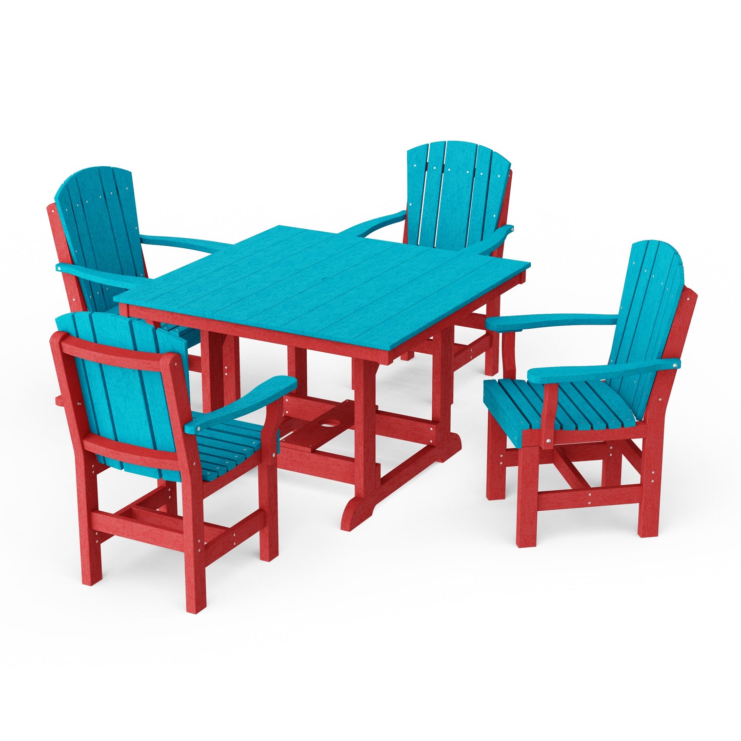 Heritage 5-Piece Arm Chair Square Dining Set