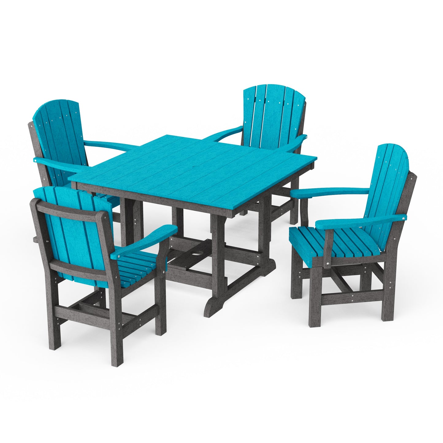 Heritage 5-Piece Arm Chair Square Dining Set