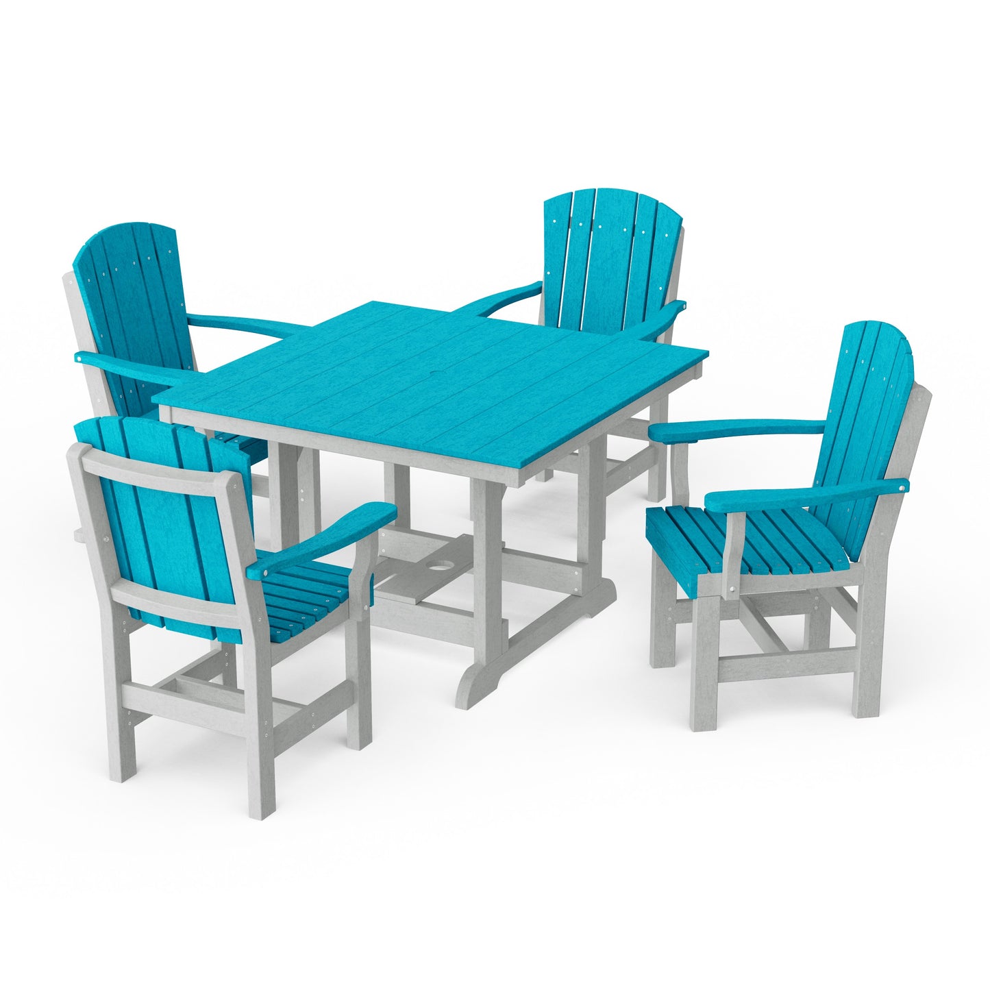 Heritage 5-Piece Arm Chair Square Dining Set