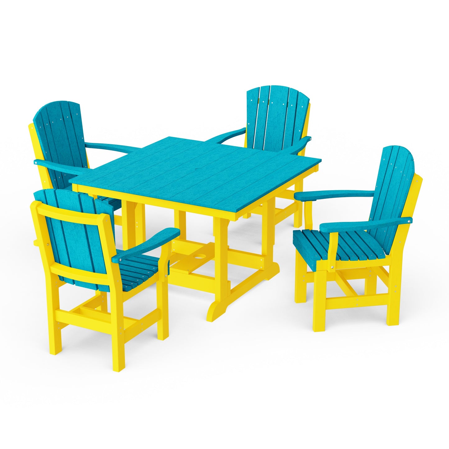 Heritage 5-Piece Arm Chair Square Dining Set