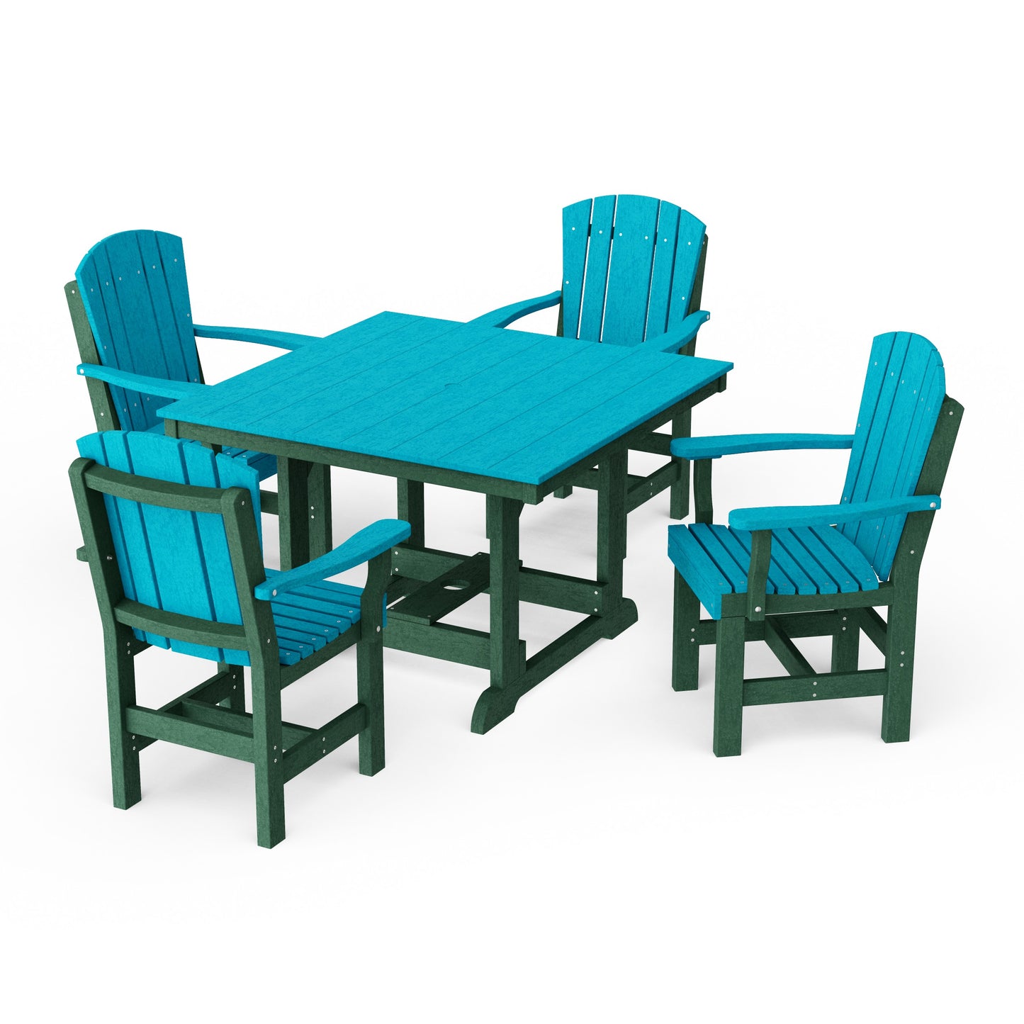 Heritage 5-Piece Arm Chair Square Dining Set