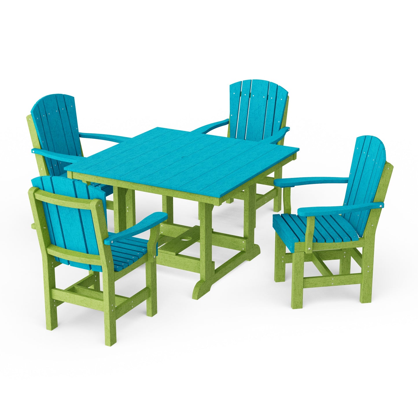 Heritage 5-Piece Arm Chair Square Dining Set