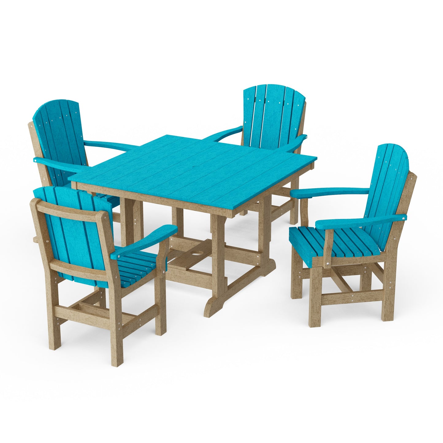 Heritage 5-Piece Arm Chair Square Dining Set