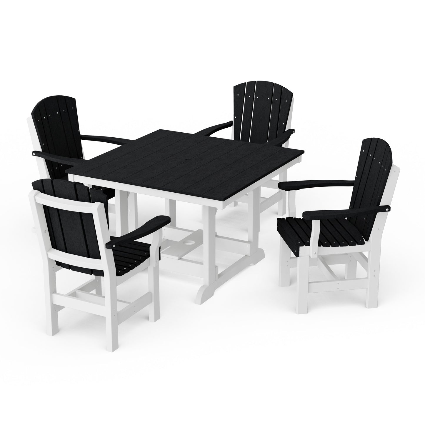 Heritage 5-Piece Arm Chair Square Dining Set