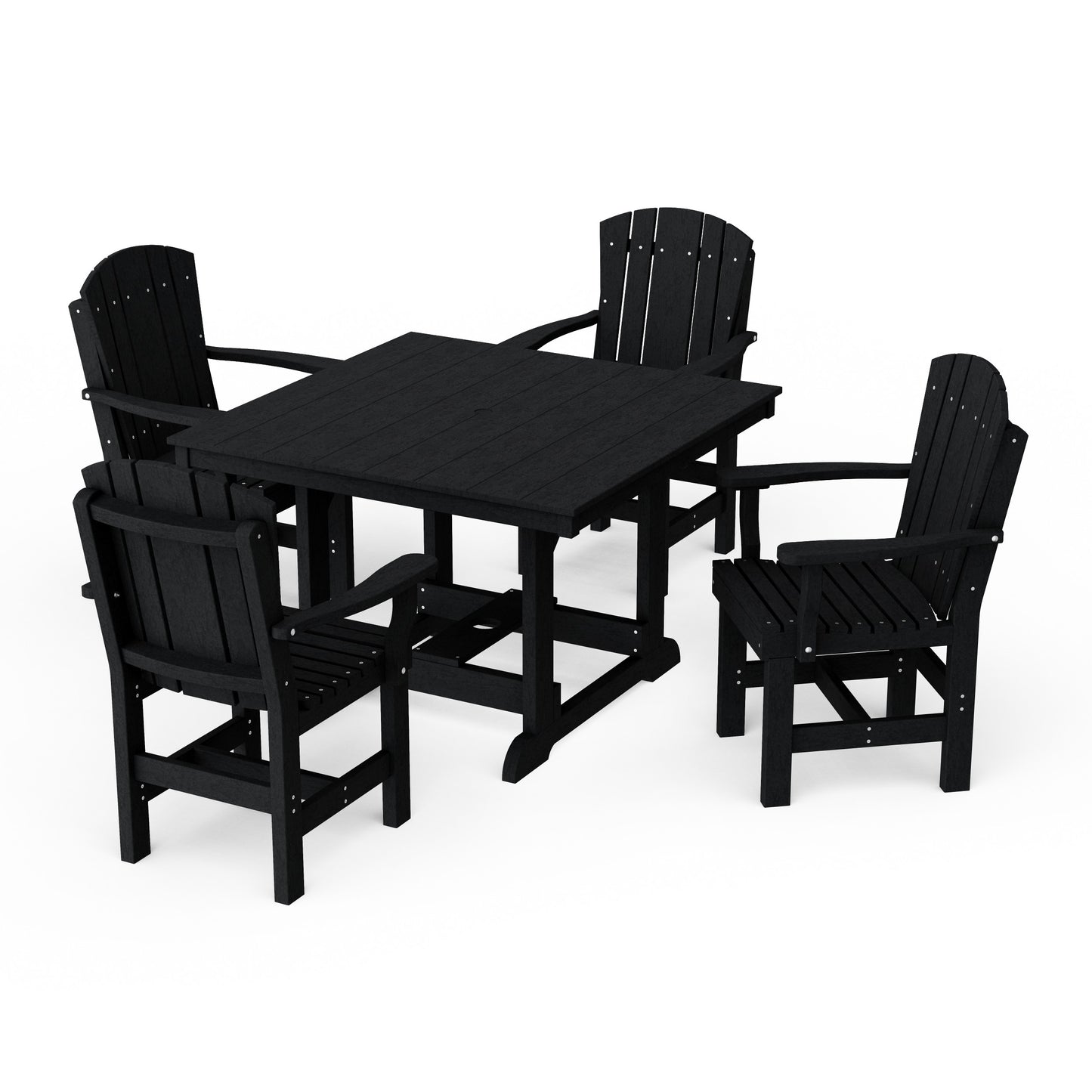 Heritage 5-Piece Arm Chair Square Dining Set