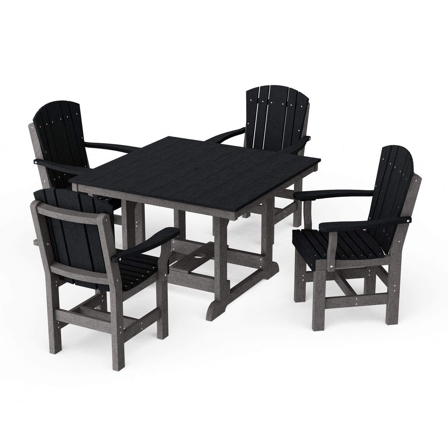 Heritage 5-Piece Arm Chair Square Dining Set