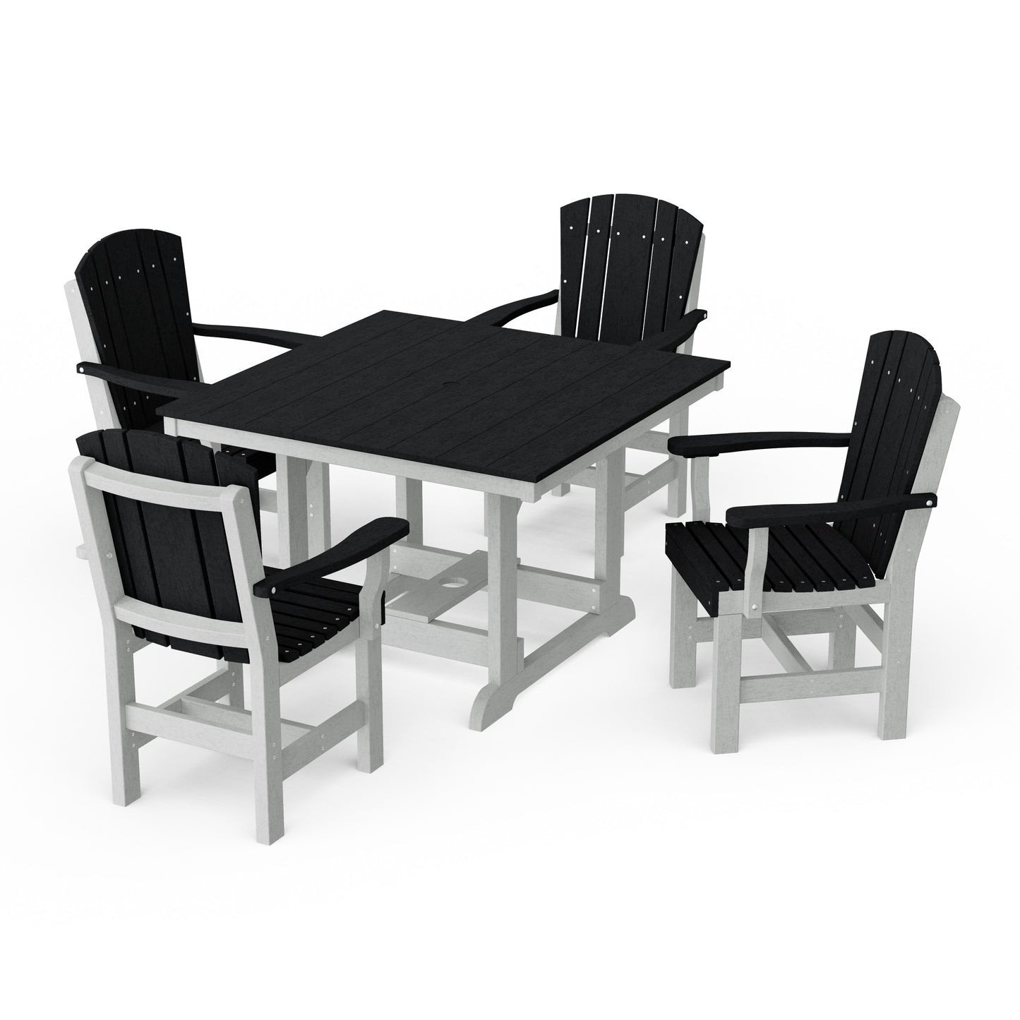 Heritage 5-Piece Arm Chair Square Dining Set