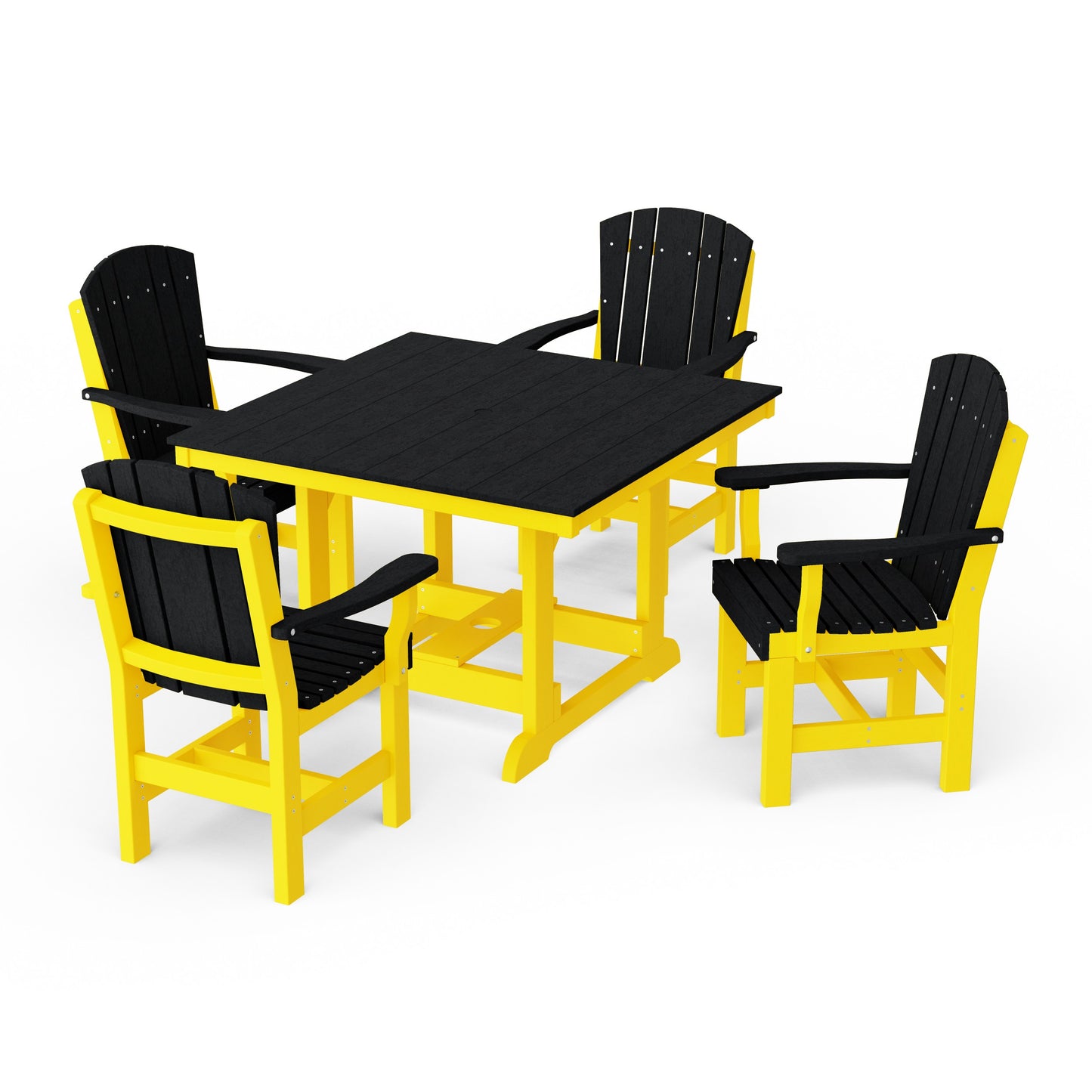 Heritage 5-Piece Arm Chair Square Dining Set